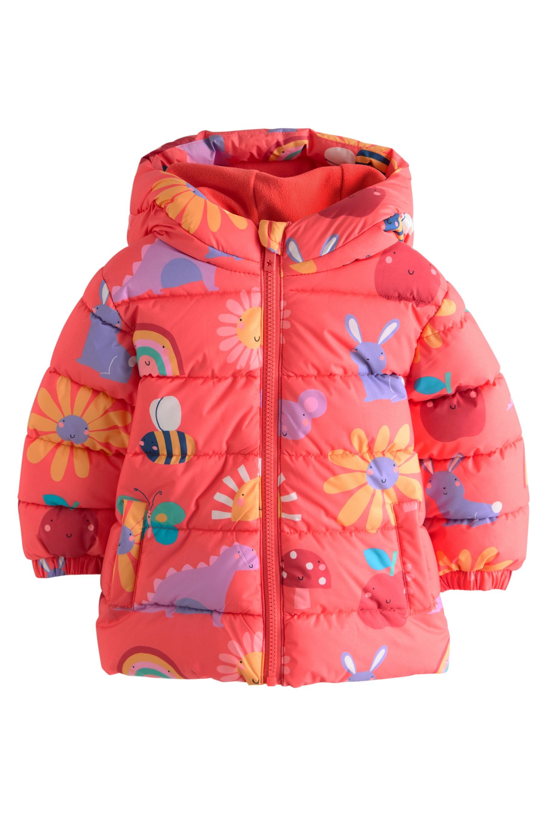 Next Steppmantel Wasserabweisender Kapuzenmantel mit Fleecefutter (1-tlg)