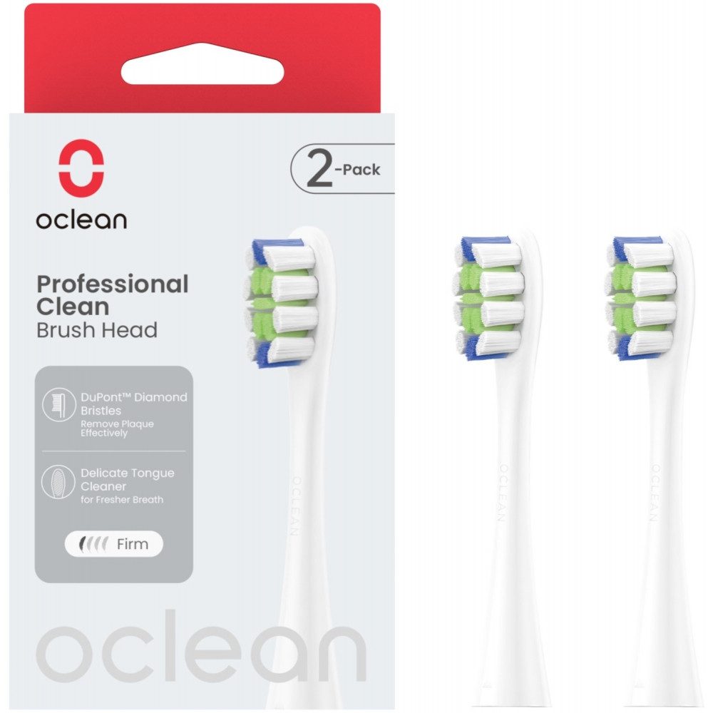Oclean Aufsteckbürsten oclean Professional Clean Ersatz-Zahnbürsten (2 Stück) Set
