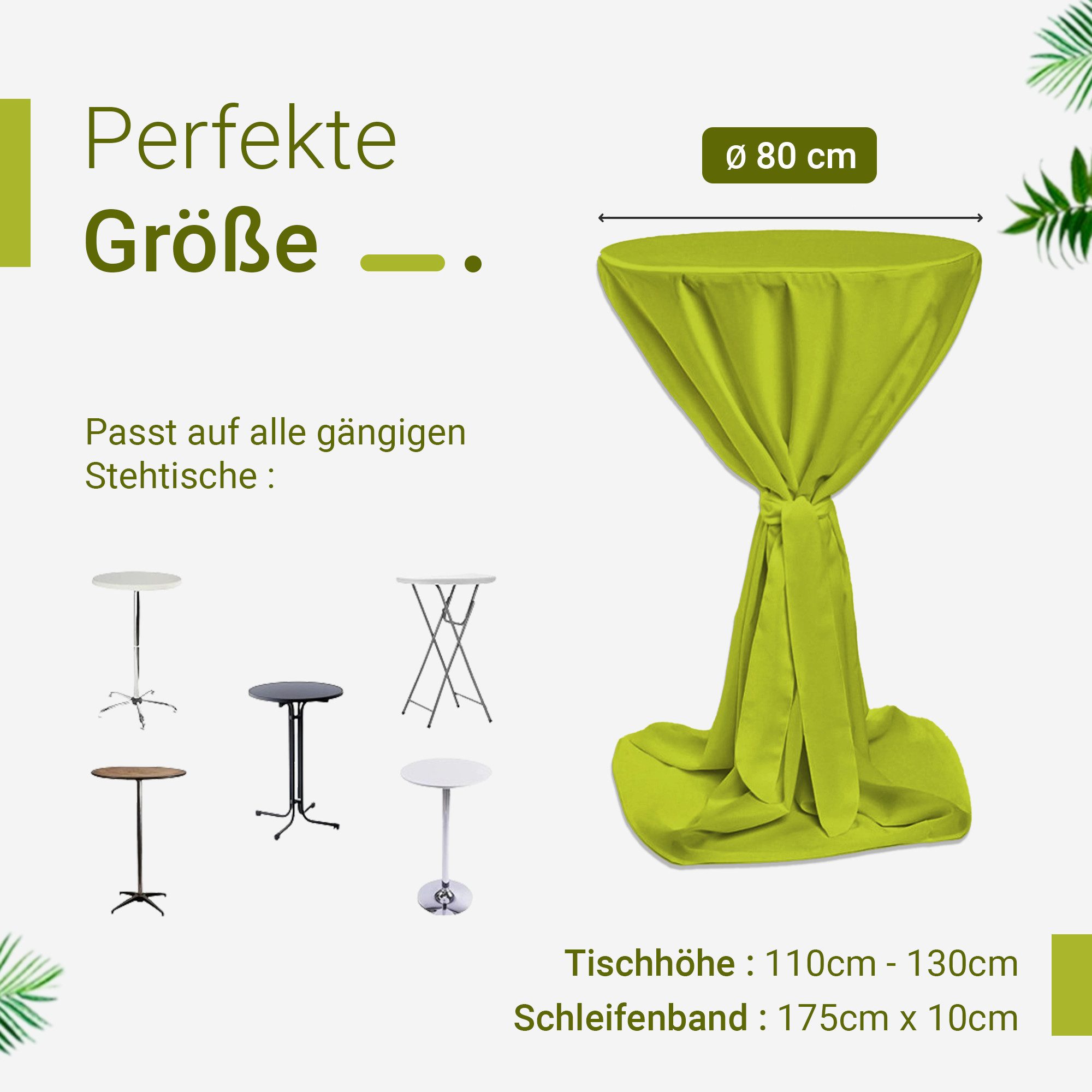 TexDeko Stehtischhusse Premium für Bistrotisch mit günstig online kaufen