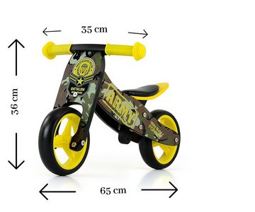LeNoSa Laufrad 2in1 Dreirad Rutscher aus Holz • Lauflernrad für Kinder