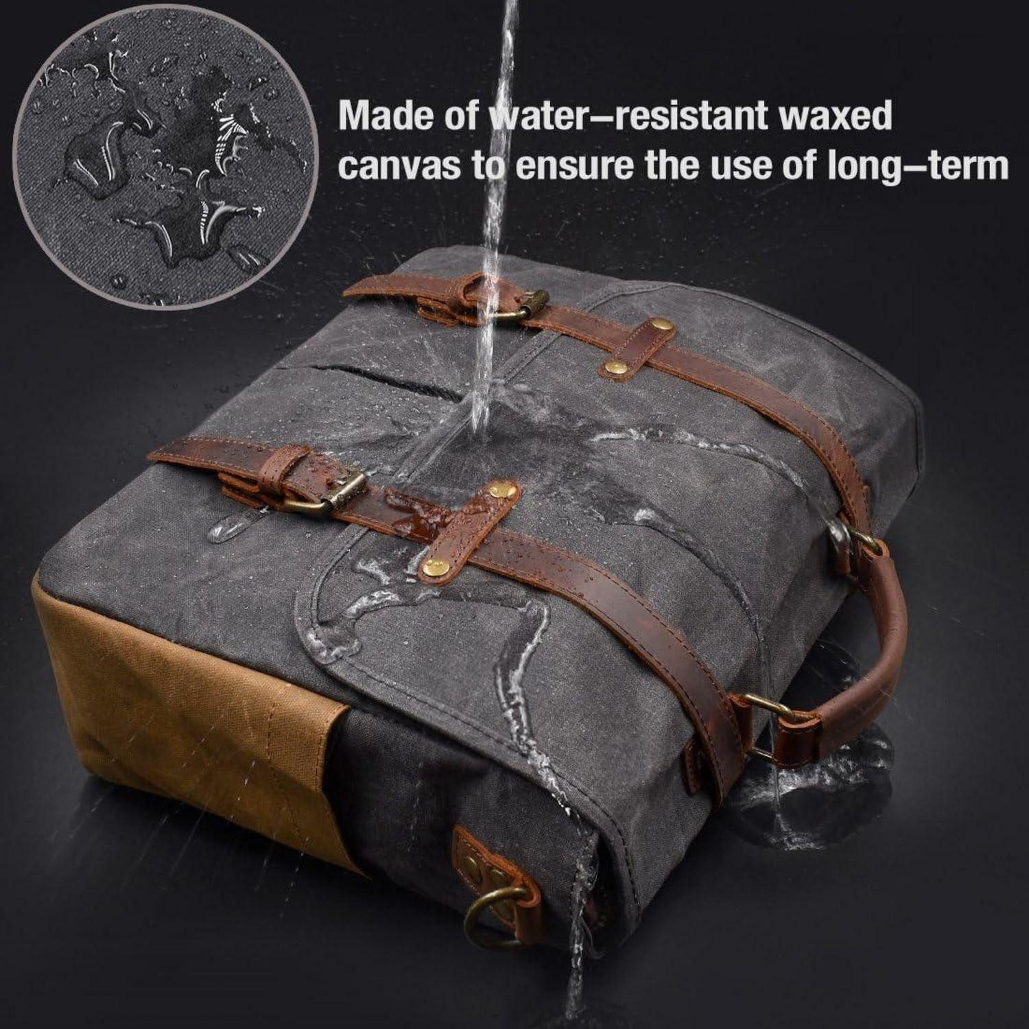 LuxusKollektion Messenger Bag Herren Umhängetasche Canvas günstig online kaufen
