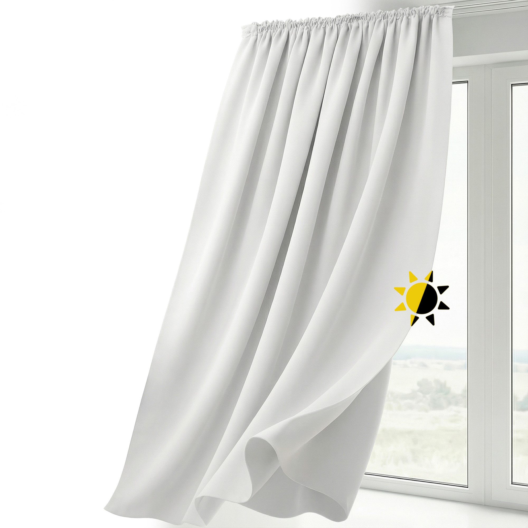 Beautex Verdunkelungsvorhang Verdunkelungsgardine Kräuselband Vorhang blick günstig online kaufen