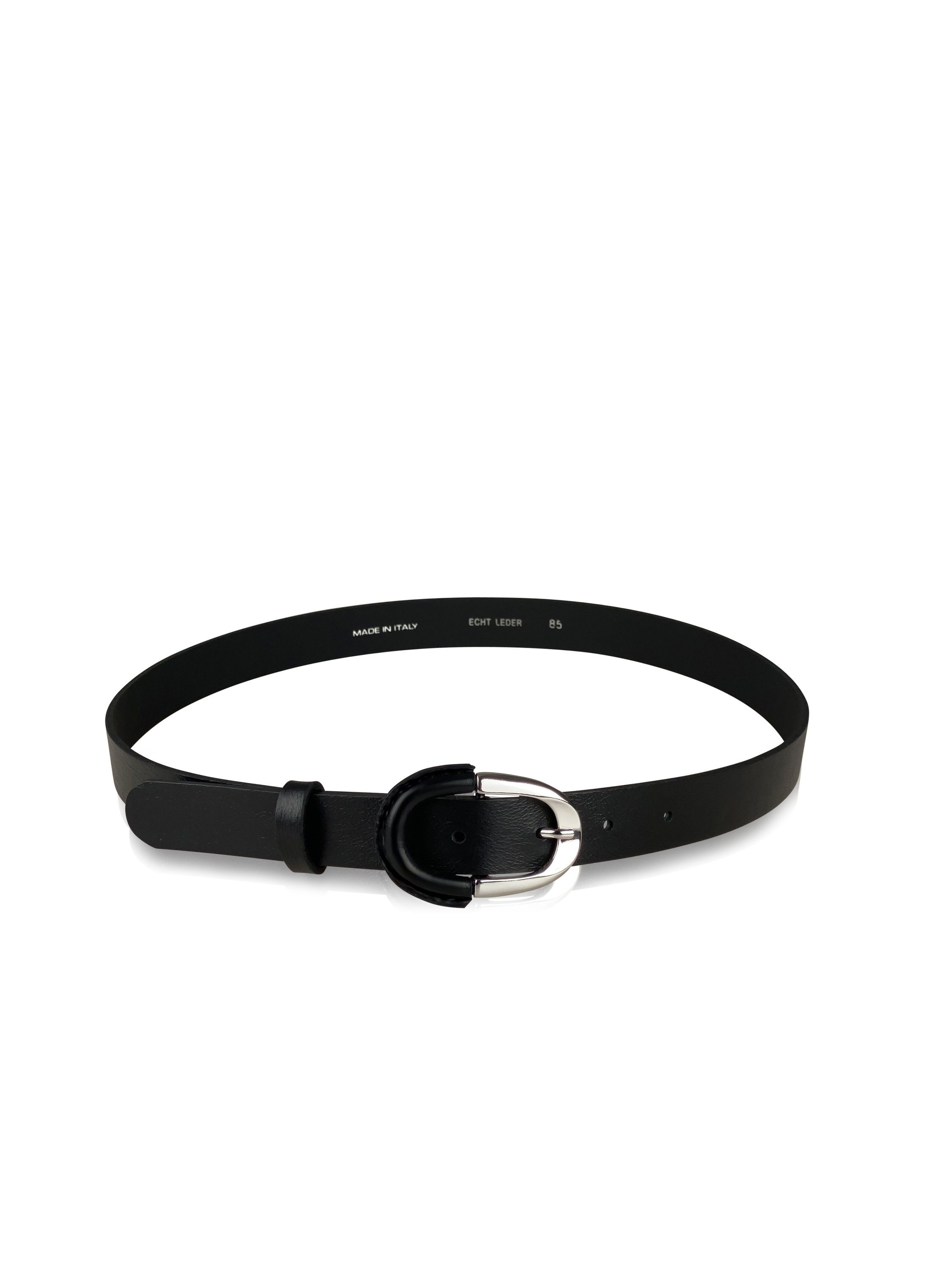 COLLEZIONE ALESSANDRO Ledergürtel Loreen schlichtes Design mit teilüberzogener Schließe