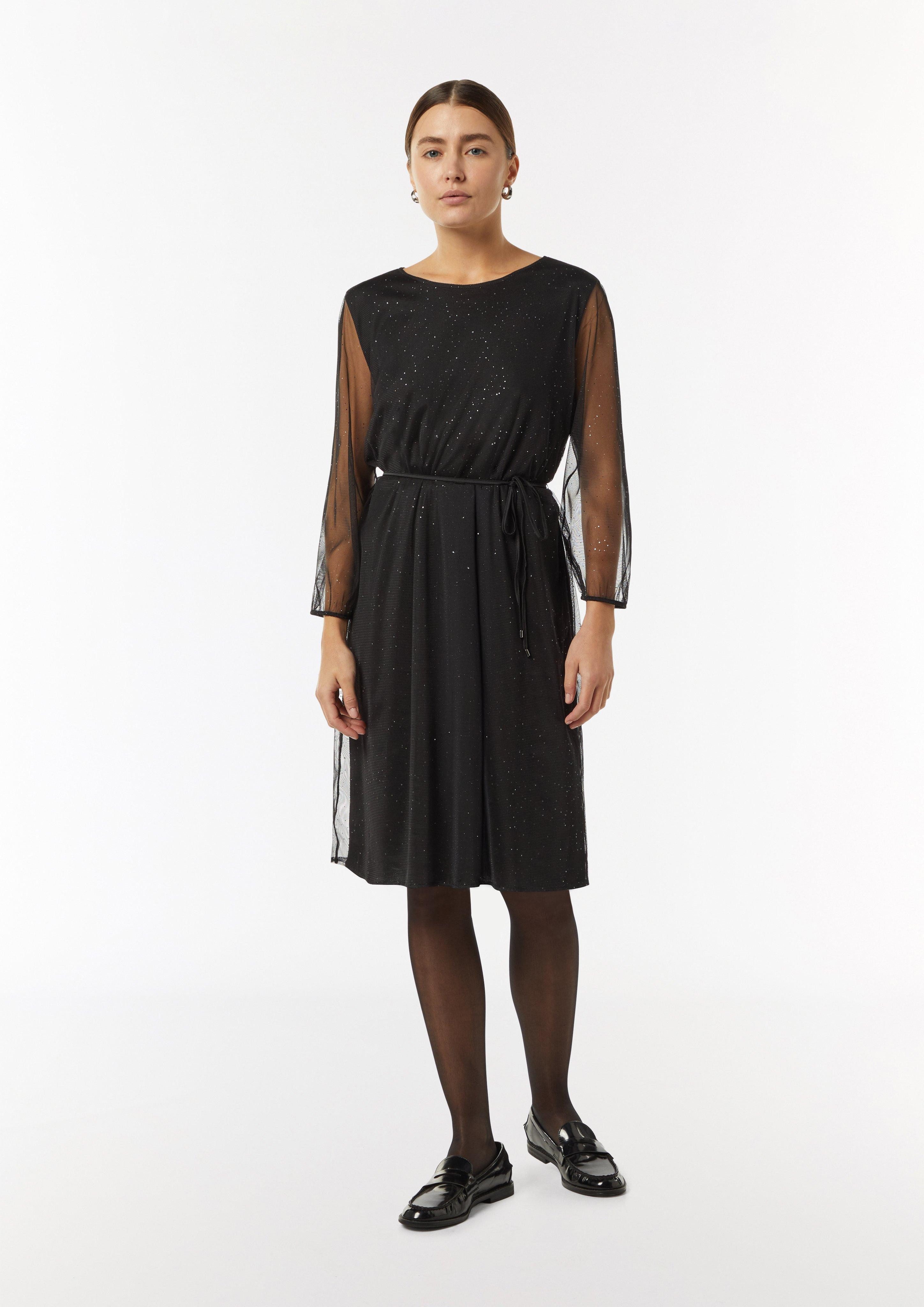 Minikleid Mesh-Kleid mit Metallic-Effekt