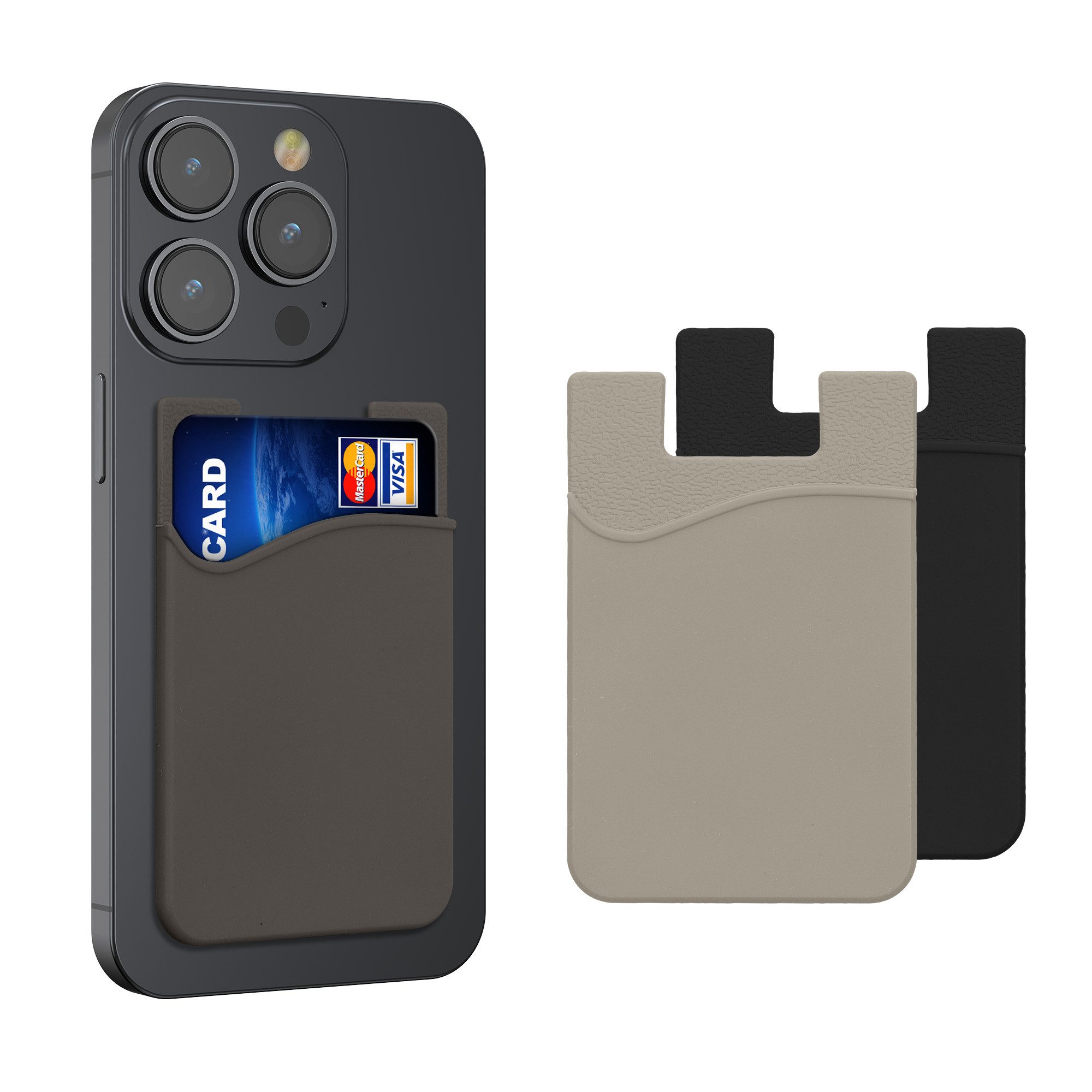 Etui 3x Kartenhalter Hülle für Smartphone