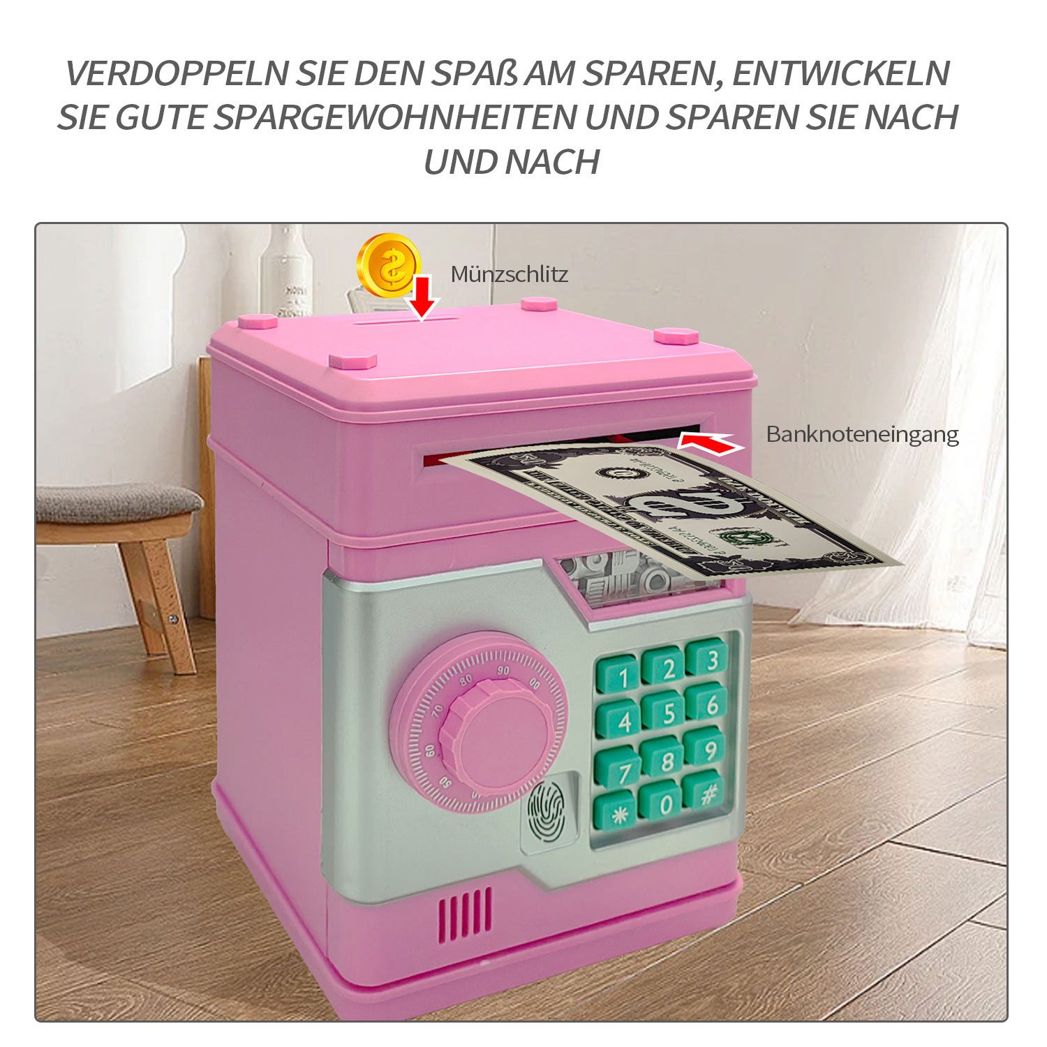 Refttenw Spardose Elektronische Kinder Tresor mit günstig online kaufen