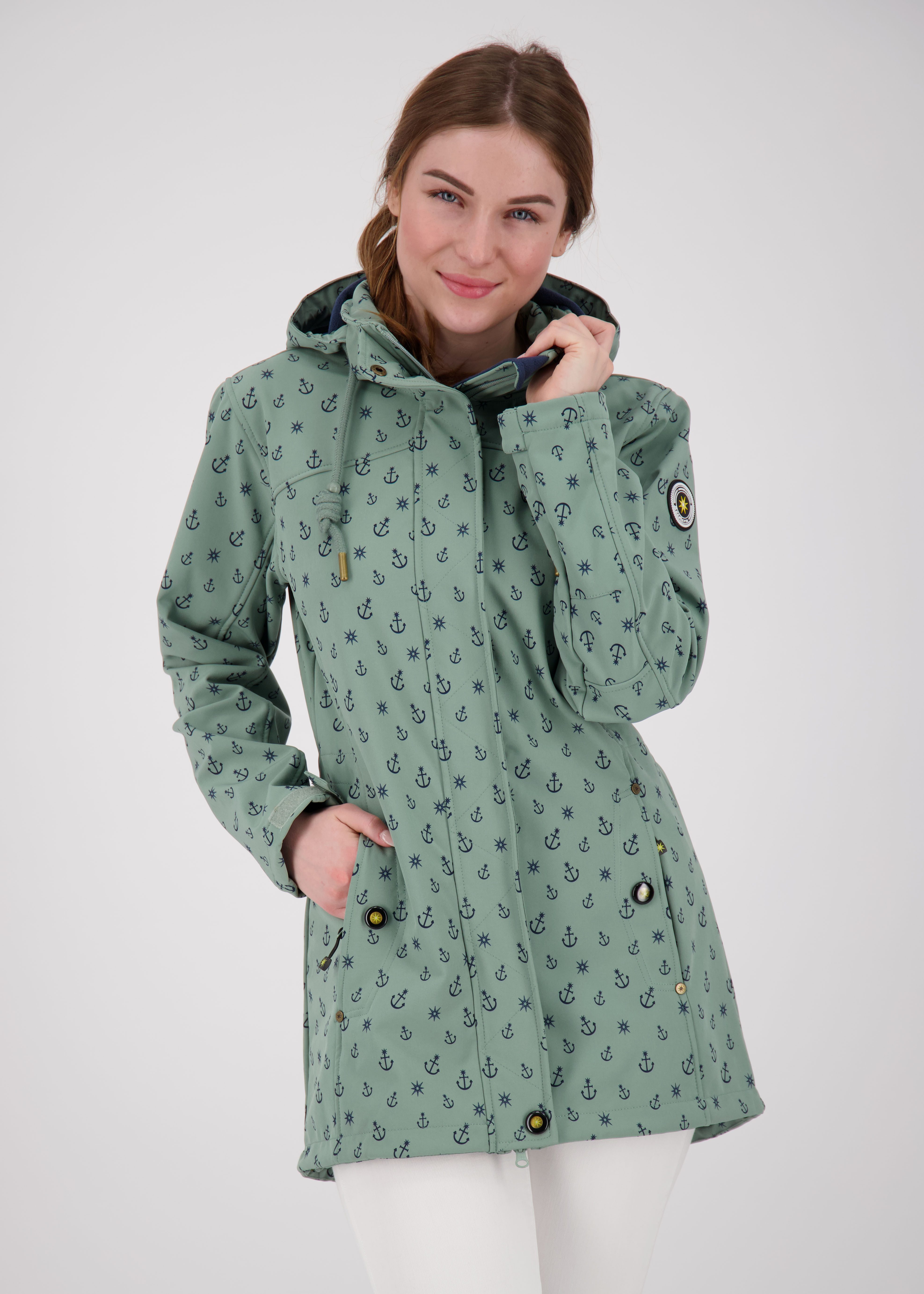 ankerglut Kurzmantel #ankerglutschein OS WMN Softshellmantel Übergangsjacke auch in Großen Größen erhältlich, mit abnehmbarer Kapuze