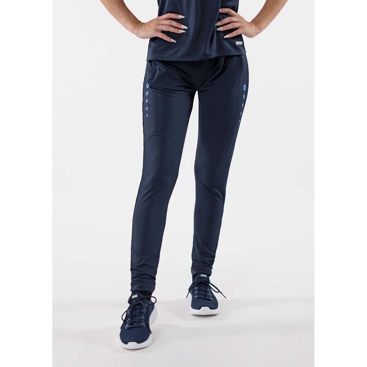 Trainingshose Premium Champ 2.0 lang marineblau/hellblau Damen