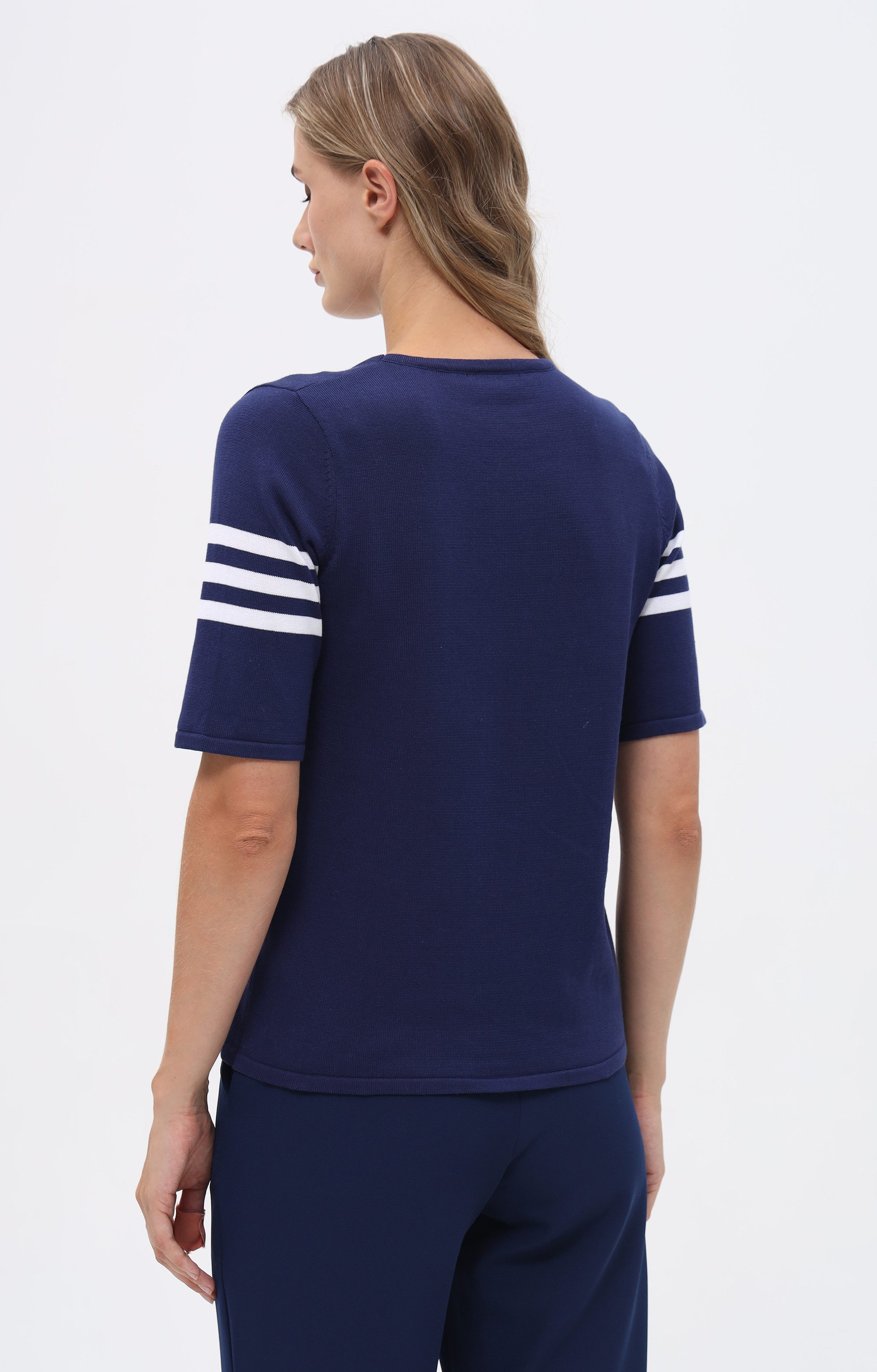 Passioni T-Shirt mit Ankermotiv und Perlendetails