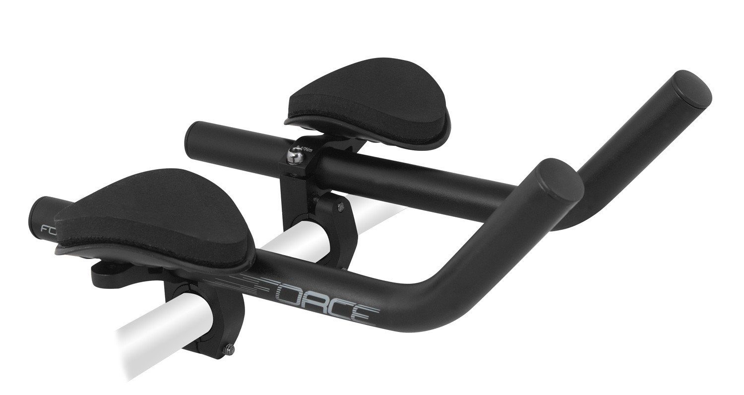 FORCE Fahrradlenker Langstrecke FORCE CRONO obere Halterung Alu, mattschwarz