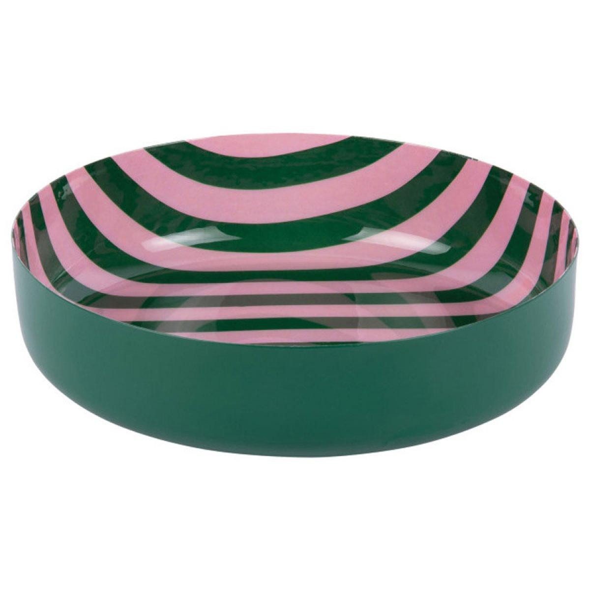 Present Time Servierschale Schale Animado Grün Pink gestreift (18,5cm)