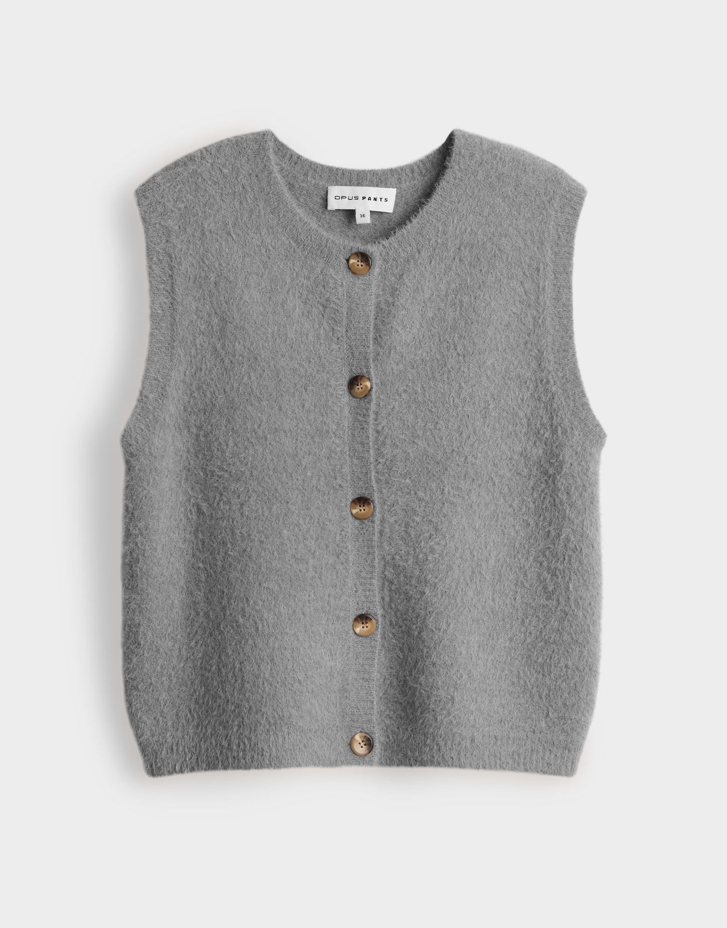 OPUS PANTS Strickweste PORAH Regular im Alpaka Wollmix Knopfleiste, flausch günstig online kaufen