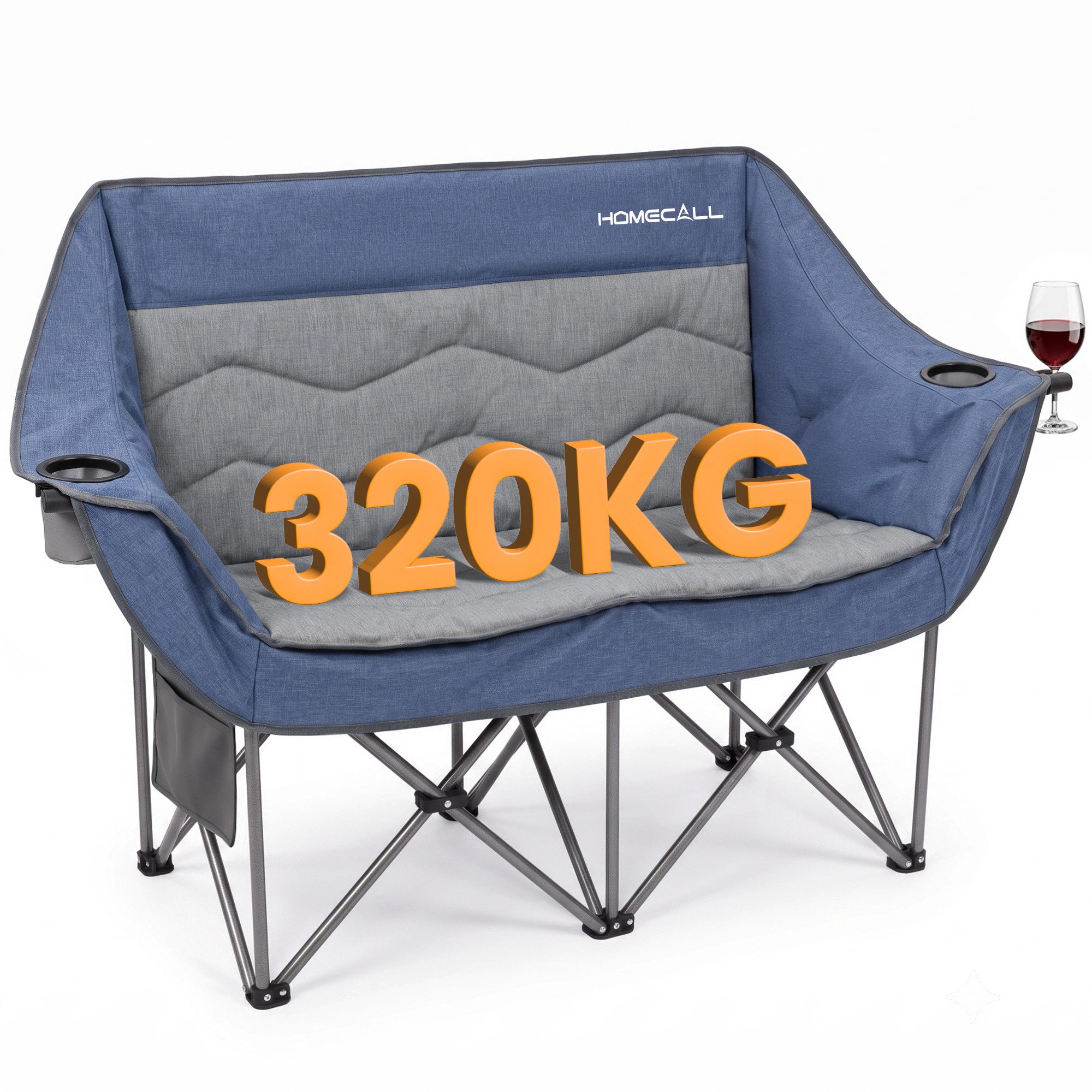 HOMECALL Campingstuhl Camping sofa Faltbar Karpfenstuhl Camping Couch Doppelter (1 St)
