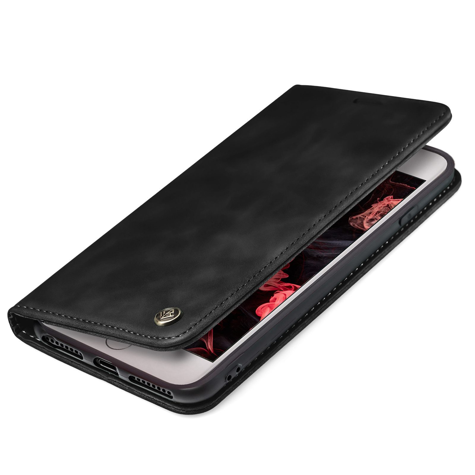 Tec-Expert Handyhülle Tasche Hülle für Apple iPhone 7 / 8 / SE 4.7 Zoll, 4.7, Cover Klapphülle Case mit Kartenfach Fliphülle aufstellbar