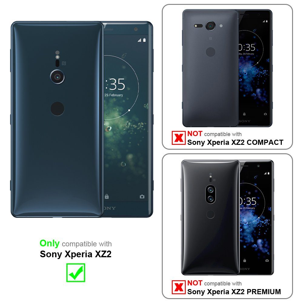 Cadorabo Handyhülle für Sony Xperia XZ2 Hülle Sony Xperia XZ2, Hülle Schutzhülle Blumen Flower mit Standfunktion Kartenfach Magnet