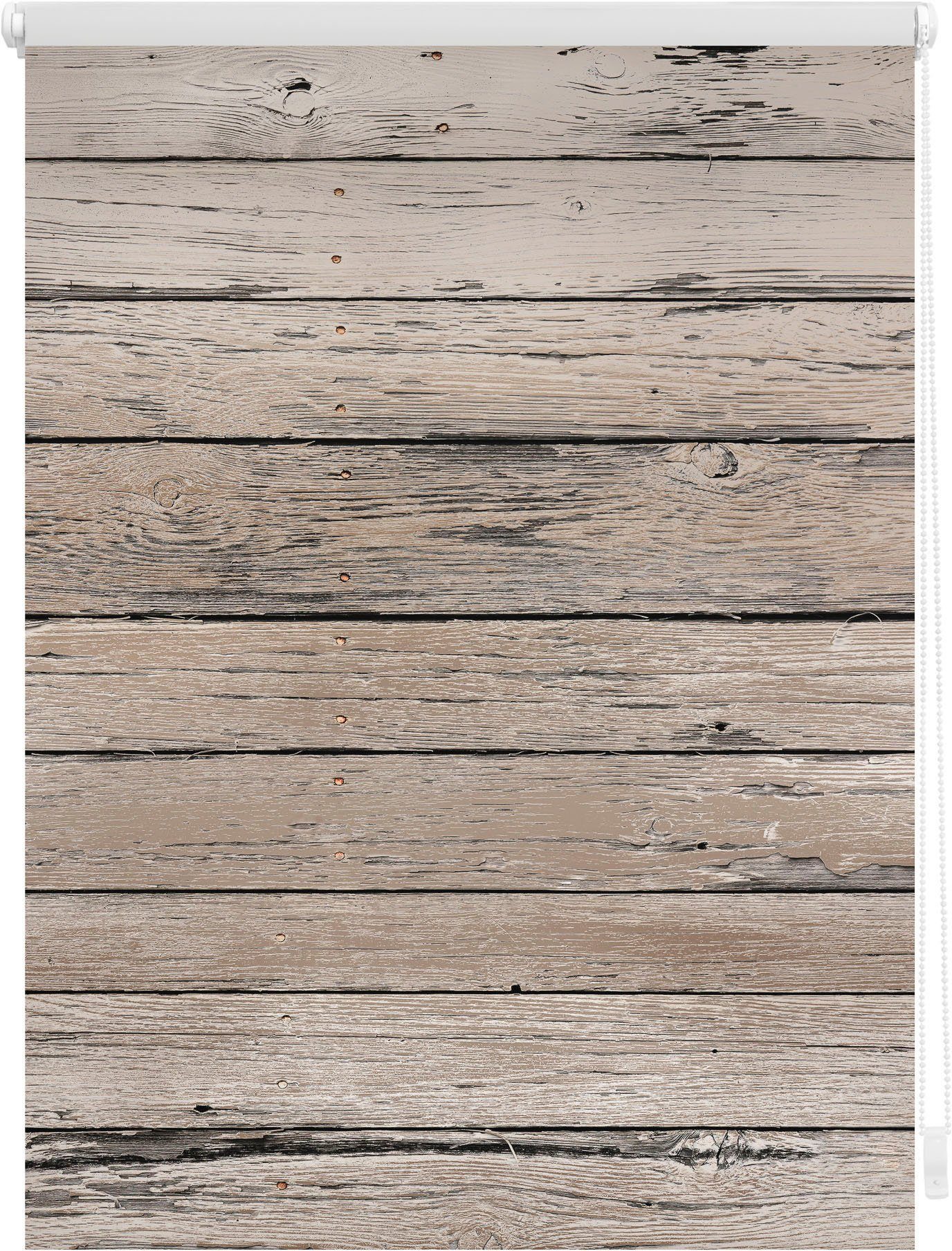 Seitenzugrollo Klemmfix Motiv Bretter Vintage, LICHTBLICK günstig online kaufen