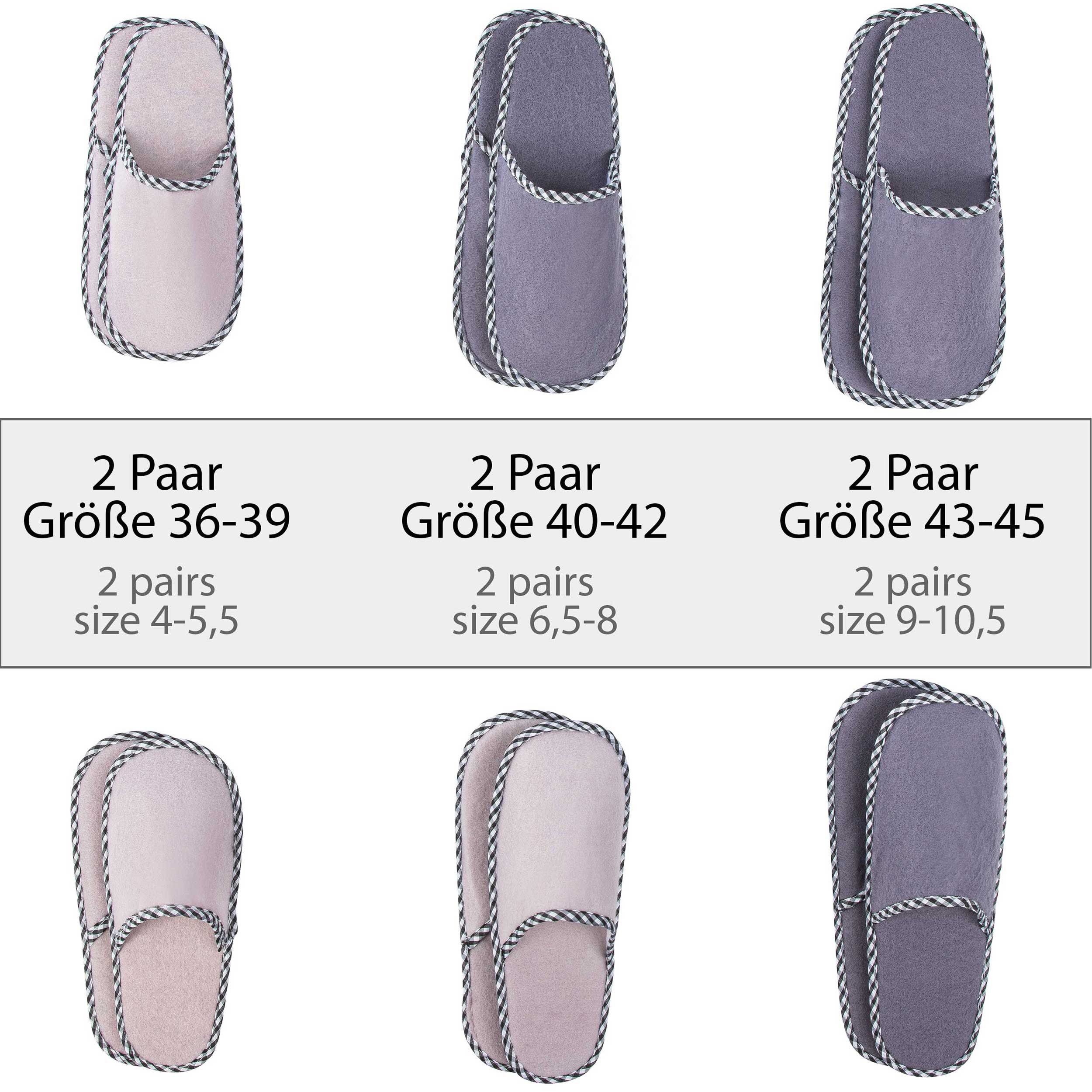 ONVAYA ABS Gästepantoffel Heimatliebe 6er Set, Gästehausschuhe, Filz Pantoffel