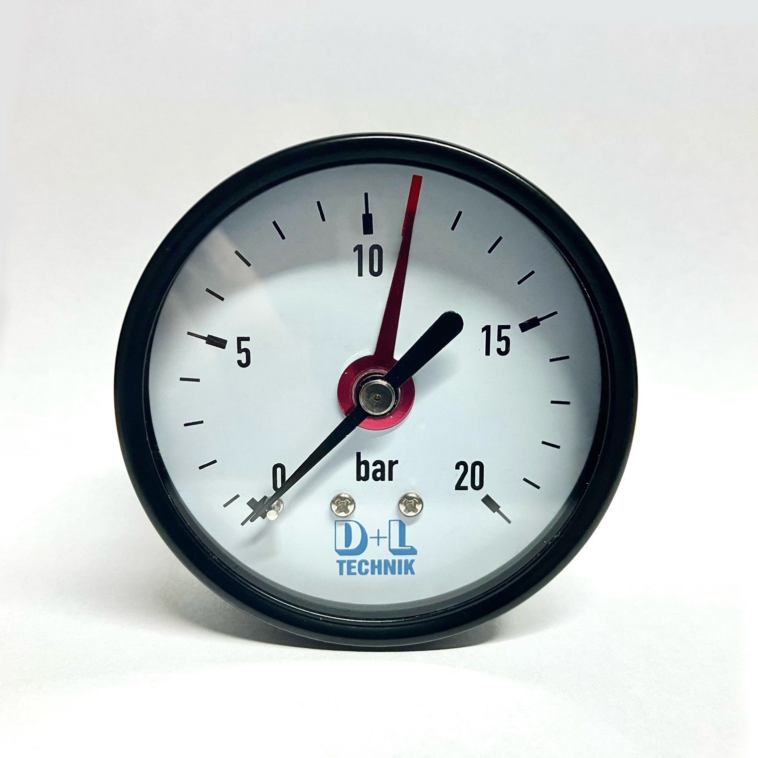 Luftdruckmessgerät waagerechtes Manometer G 1/4" 0-20 bar Ø 63 mm Metall Druckmanometer