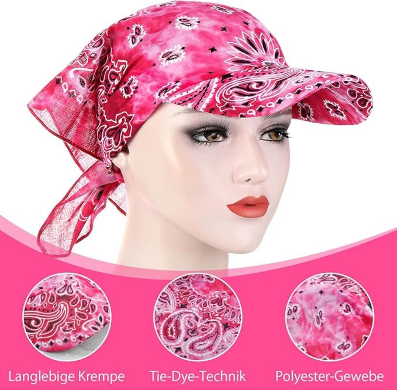 Coonoor Baseball Cap Bandana Cap mit Schleifenbindung Damen,leicht und weich – Bild 4 von 5