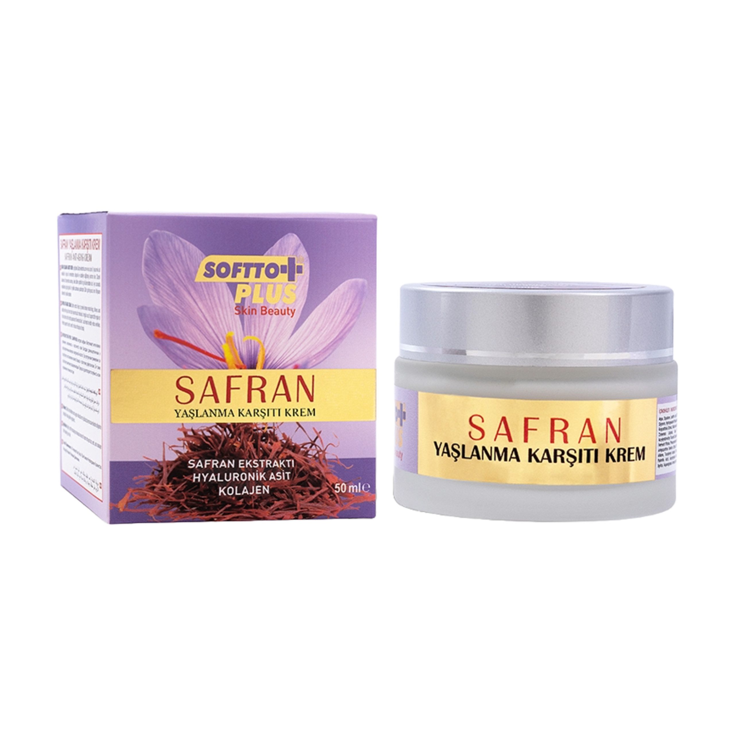Softto Plus Anti-Aging-Creme Softto Plus Anti-Aging Cream – Safran, Hyaluron, Kollagen – 50 ml