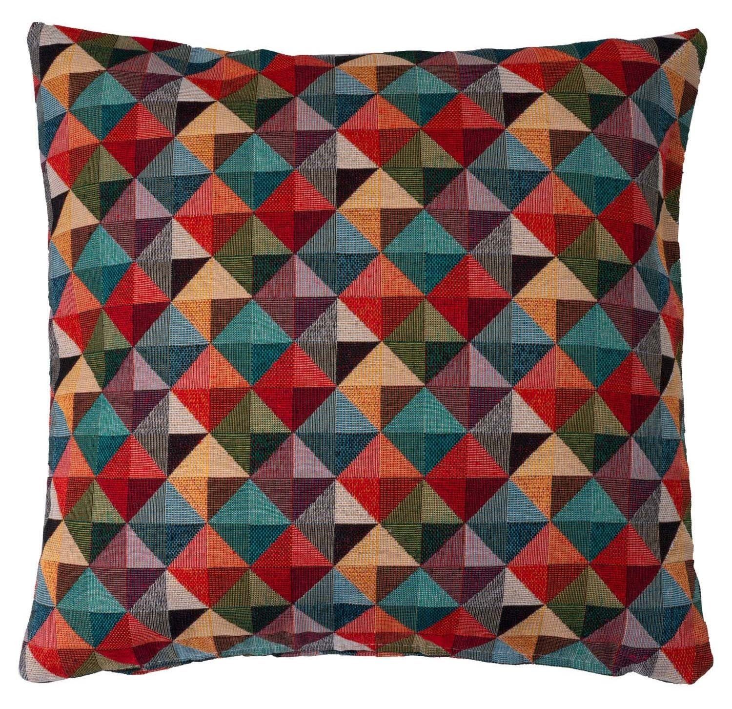 Kissenhülle TALOS, B 40 cm x L 40 cm, Mehrfarbig, mit Dreiecksmuster günstig online kaufen