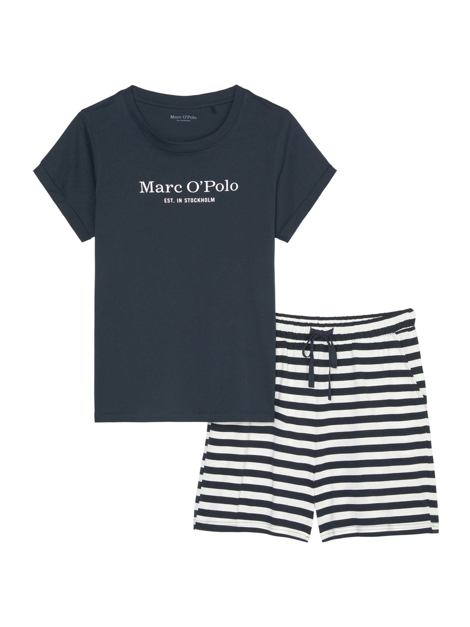Marc O'Polo Pyjama Mix & Match Cotton (2 tlg) schlafanzug schlafmode bequem günstig online kaufen