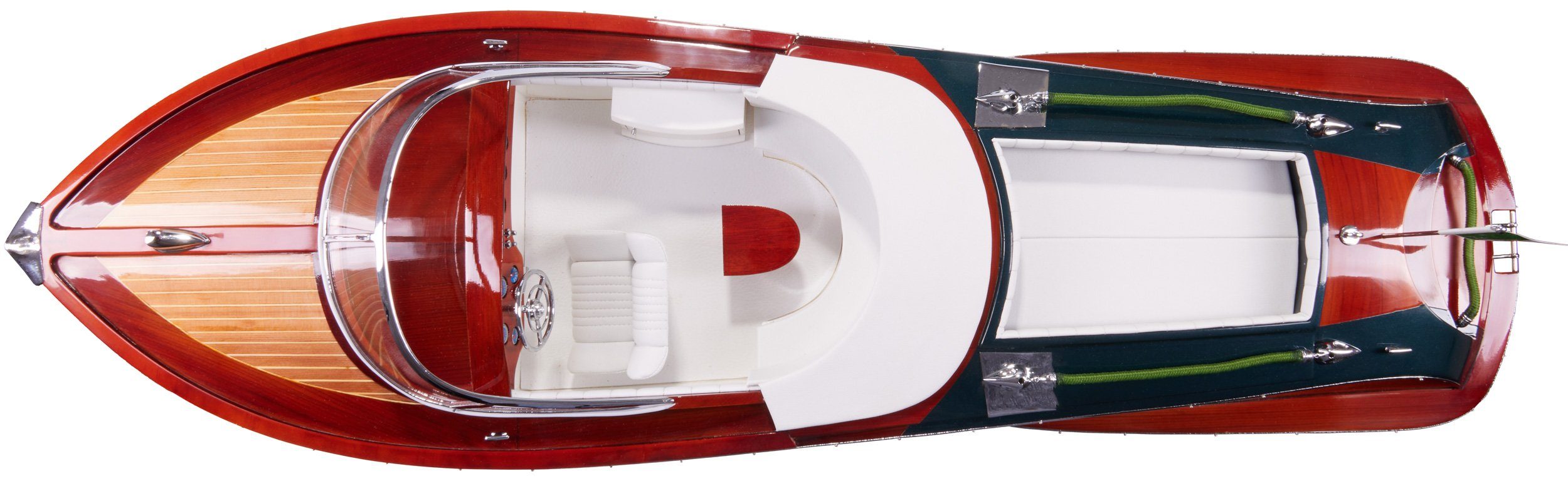 BRUBAKER Dekoobjekt Modellboot 1:11, x 27 (1 Maßstab Aquariva Handwerksarbeit Dekoration Zertifikat, 26 cm Italienisches Luxus St), Replika mit Boot Luxusboot, x im Riva 88