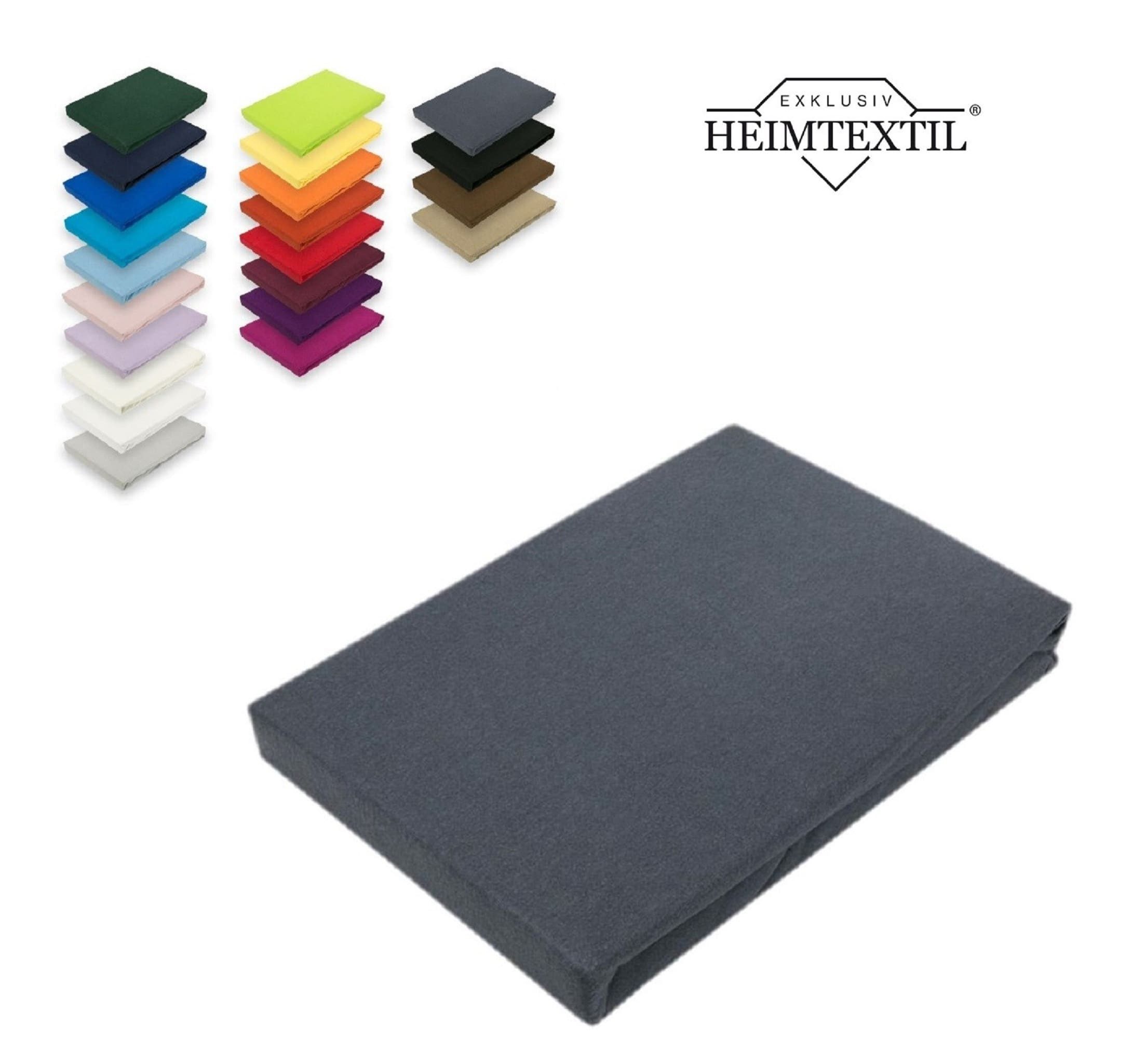 EXKLUSIV HEIMTEXTIL Spannbettlaken Marke Jersey Spannbettlaken Spannbetttuch Bettlaken Rundumgummizug, Jersey, Gummizug: rundum, (1 Stück), mit Rundumgummizug