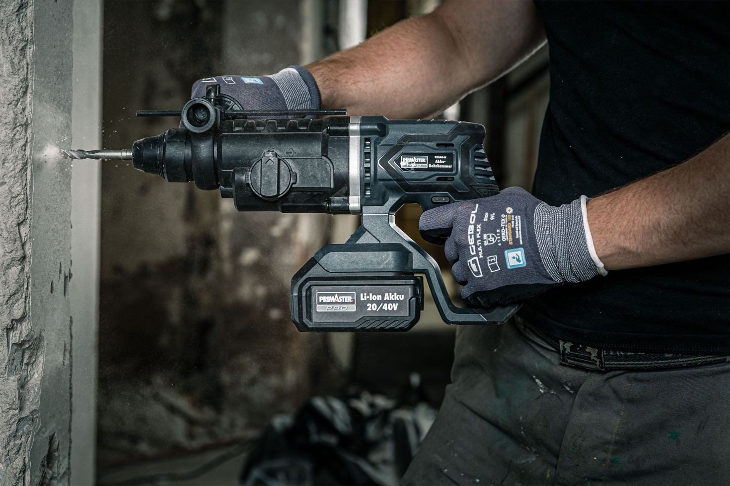 Primaster Bohrhammer Primaster Pro Akku-Bohrhammer PBH40-W 40 V Solo