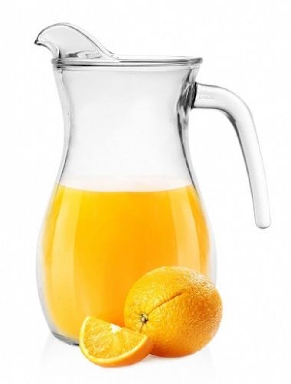 Wasserkaraffe Glaskrug mit Henkel 1 L Wasserkrug Glaskaraffe Karaffe Krug Saftkrug