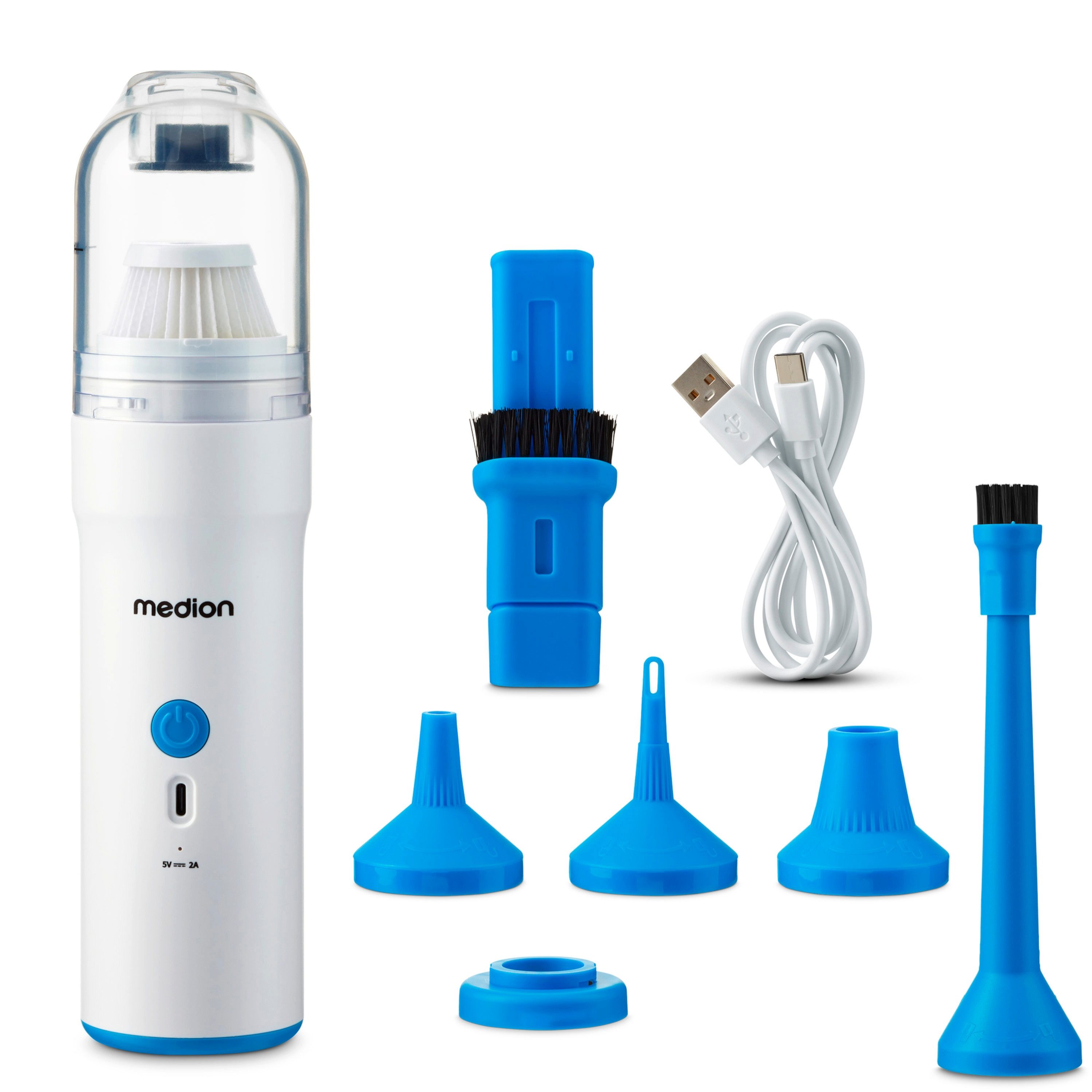 Medion® Handstaubsauger Akku 3in1 LIFE® (MD 19877), 60 W, kabellos, Luftpumpen und Gebläsefunktion, starke Saugleistung, USB-C