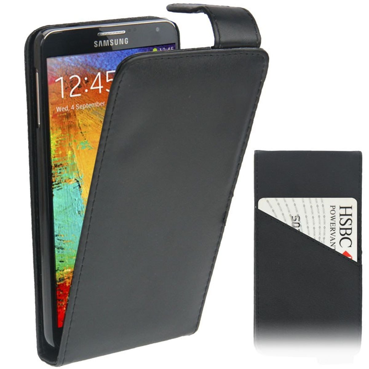 König Design Handyhülle Samsung Galaxy Note 3, Samsung Galaxy Note 3 Handyhülle Backcover Schwarz