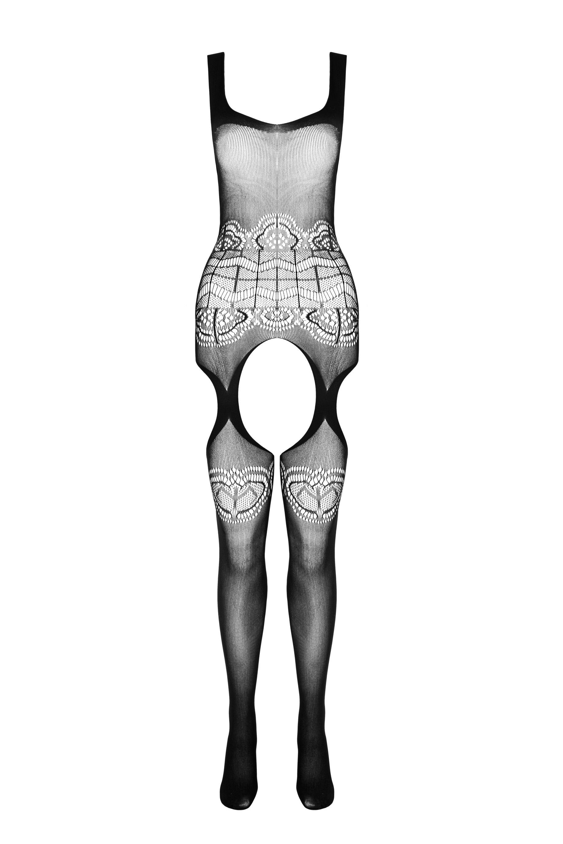 transparent Passion 20 DEN schwarz Catsuit Bodystocking (1 ouvert Bodystocking Eco Collection St) Passion