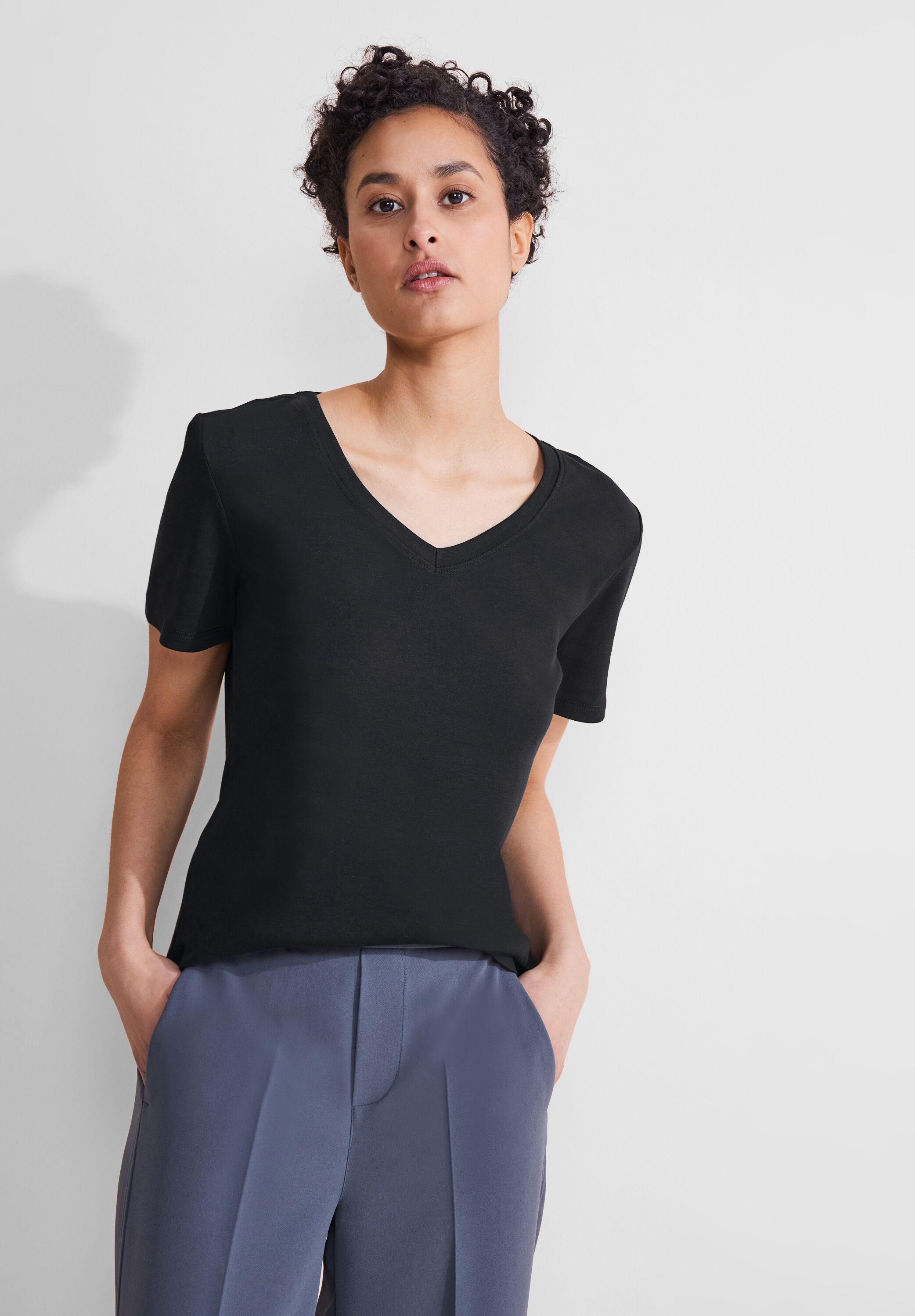 STREET ONE T-Shirt in Unifarbe