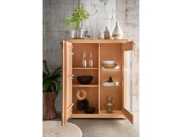 Moebel-Eins Highboard, PASSERO Highboard I-R, Material Massivholz, Kernbuche geölt