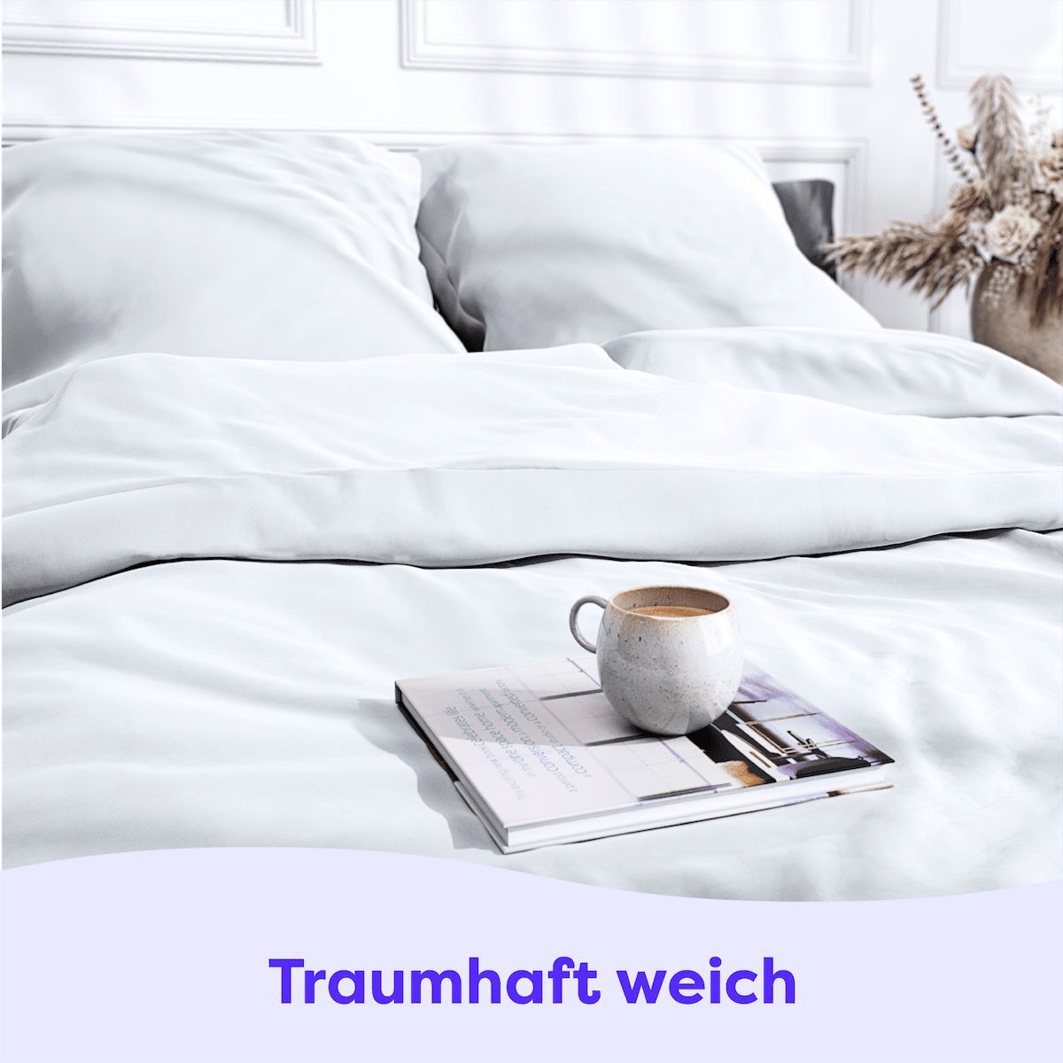 Wolkenfeld Kissenbezug Mako-Satin Baumwolle Kopfkissenbezug - Premium Kissenbezug, (1 Stück), Größe 80x80, 40x80 und 70x90 cm; versteckter Reißverschluss