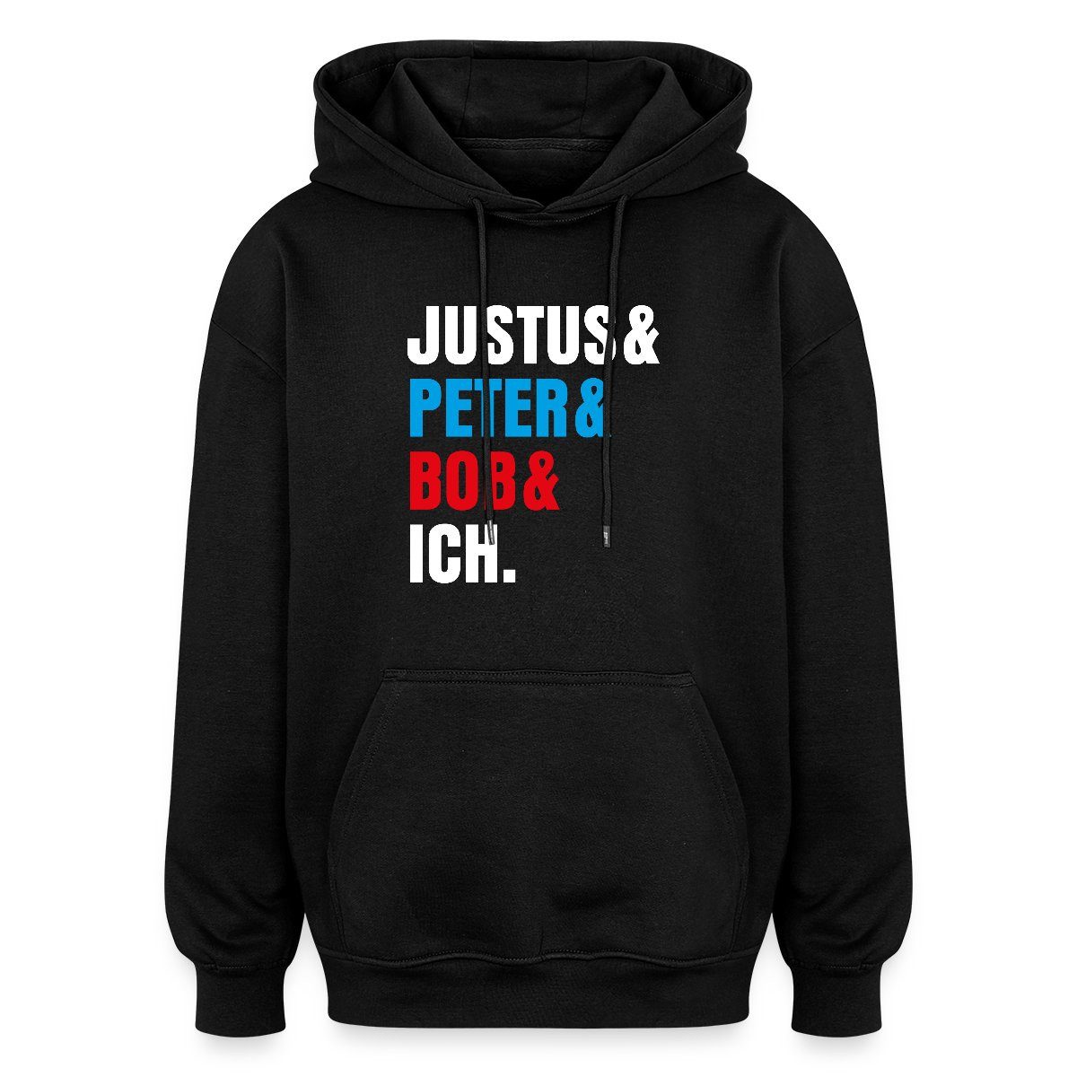 Spreadshirt Hoodie Die Drei ??? Justus& Peter& Bob& Ich Unisex Oversize Hoodie (1-tlg)