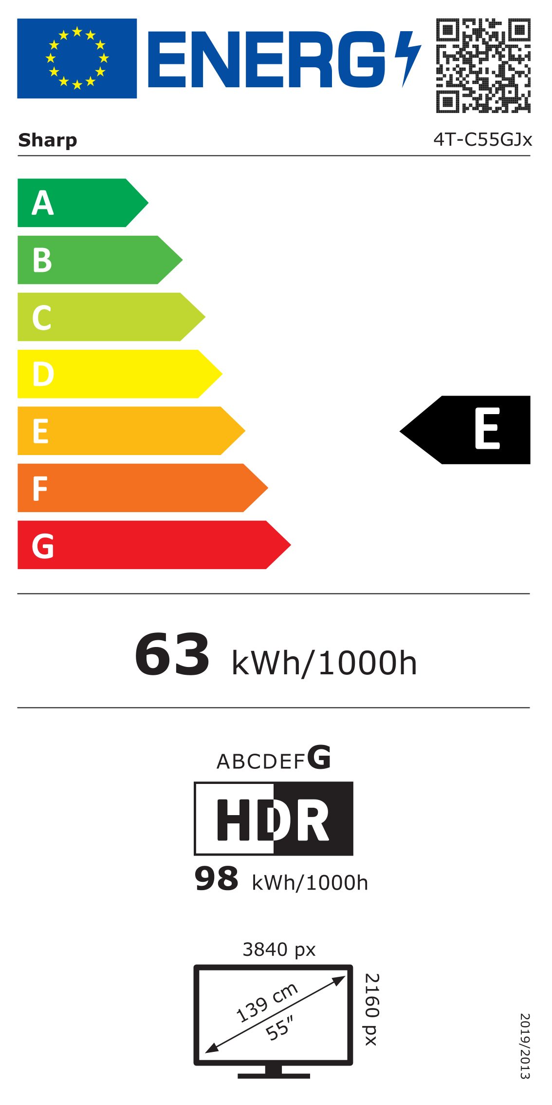 Energieeffizienzklasse: 