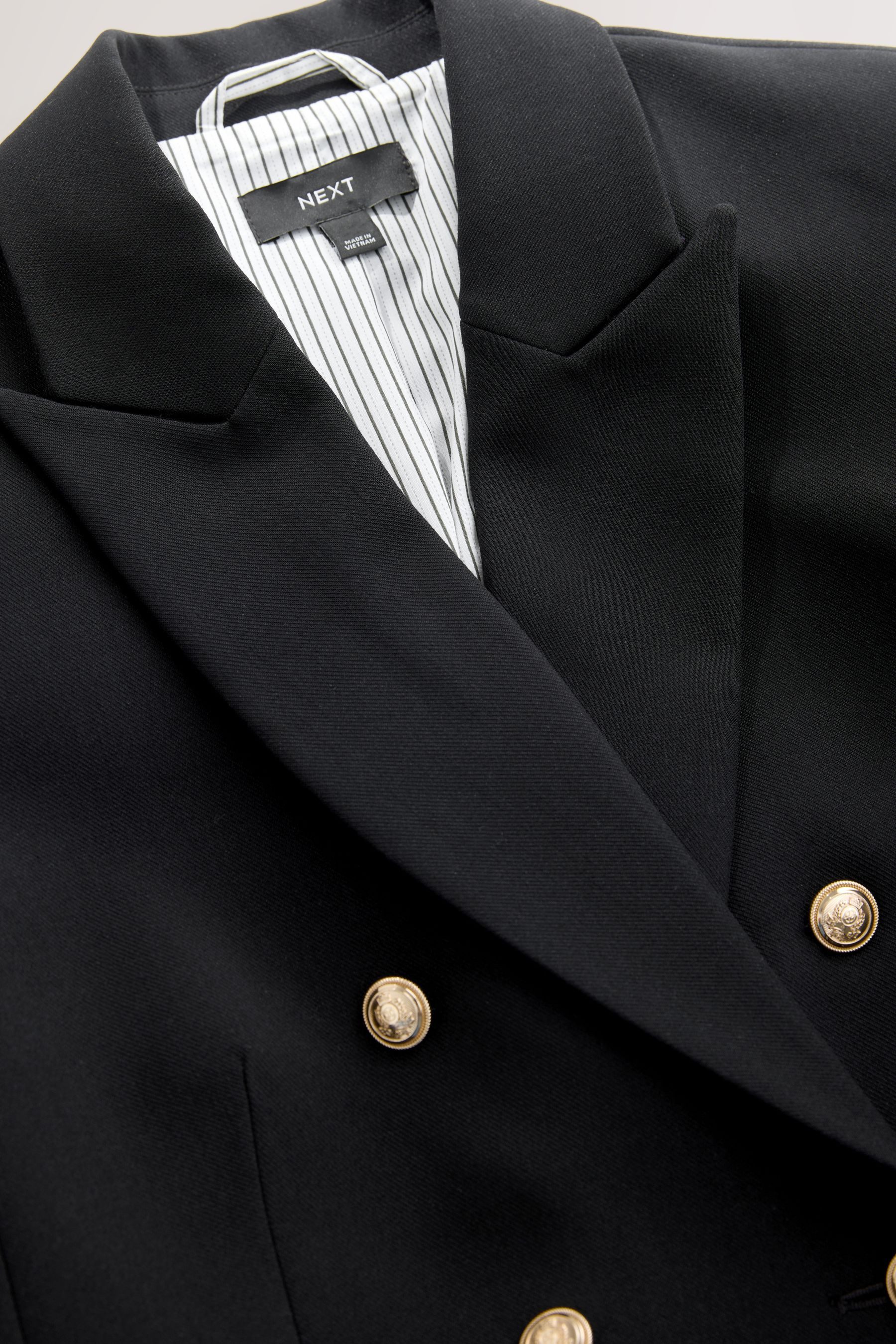 Next Military-Jacke Zweireihiger Militär-Blazer (1-St)