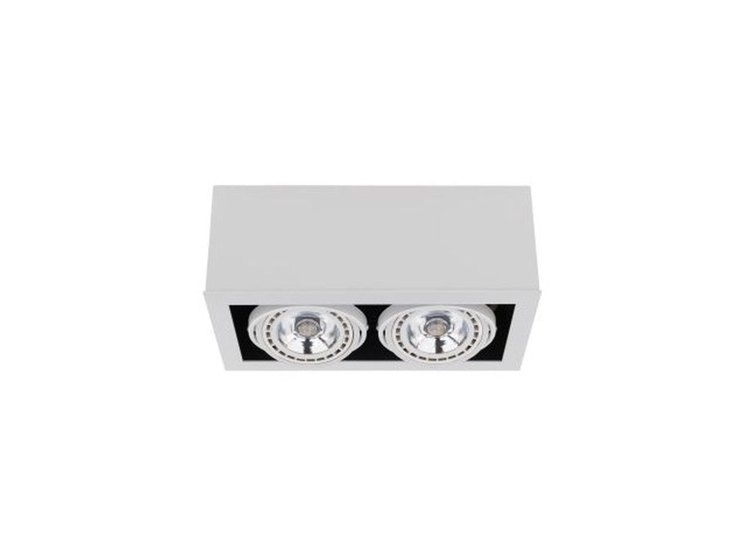 Licht-Erlebnisse Einbauleuchte Weiß BOX, Leuchtmittel, Wohnzimmer 2-flammig Metall Zeitlos Einbaustrahler ohne GU10