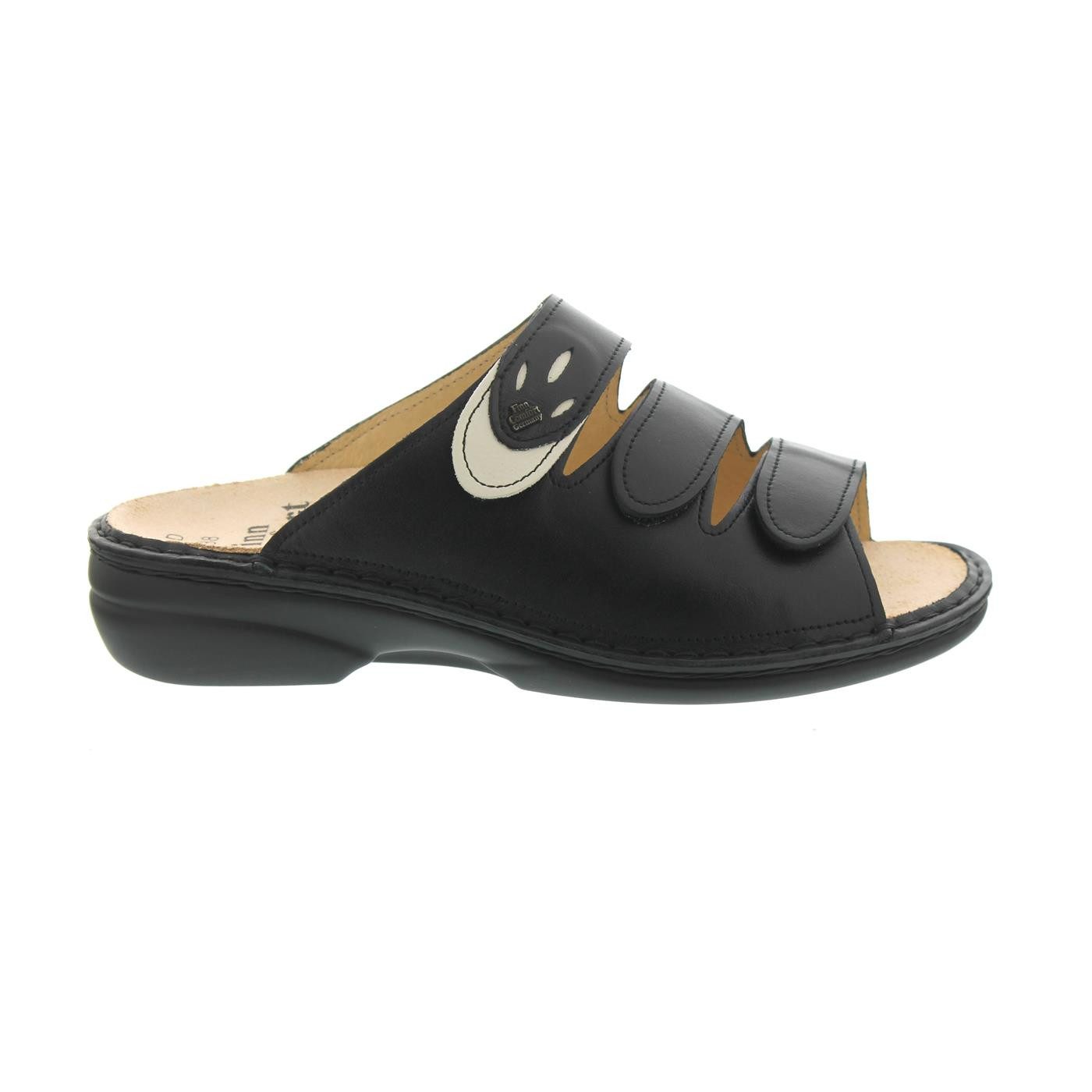 Finn Comfort Finn Comfort Kos, Pantolette, Nappaseda/Okapi (Glattleder), Schwarz/Ja Pantolette