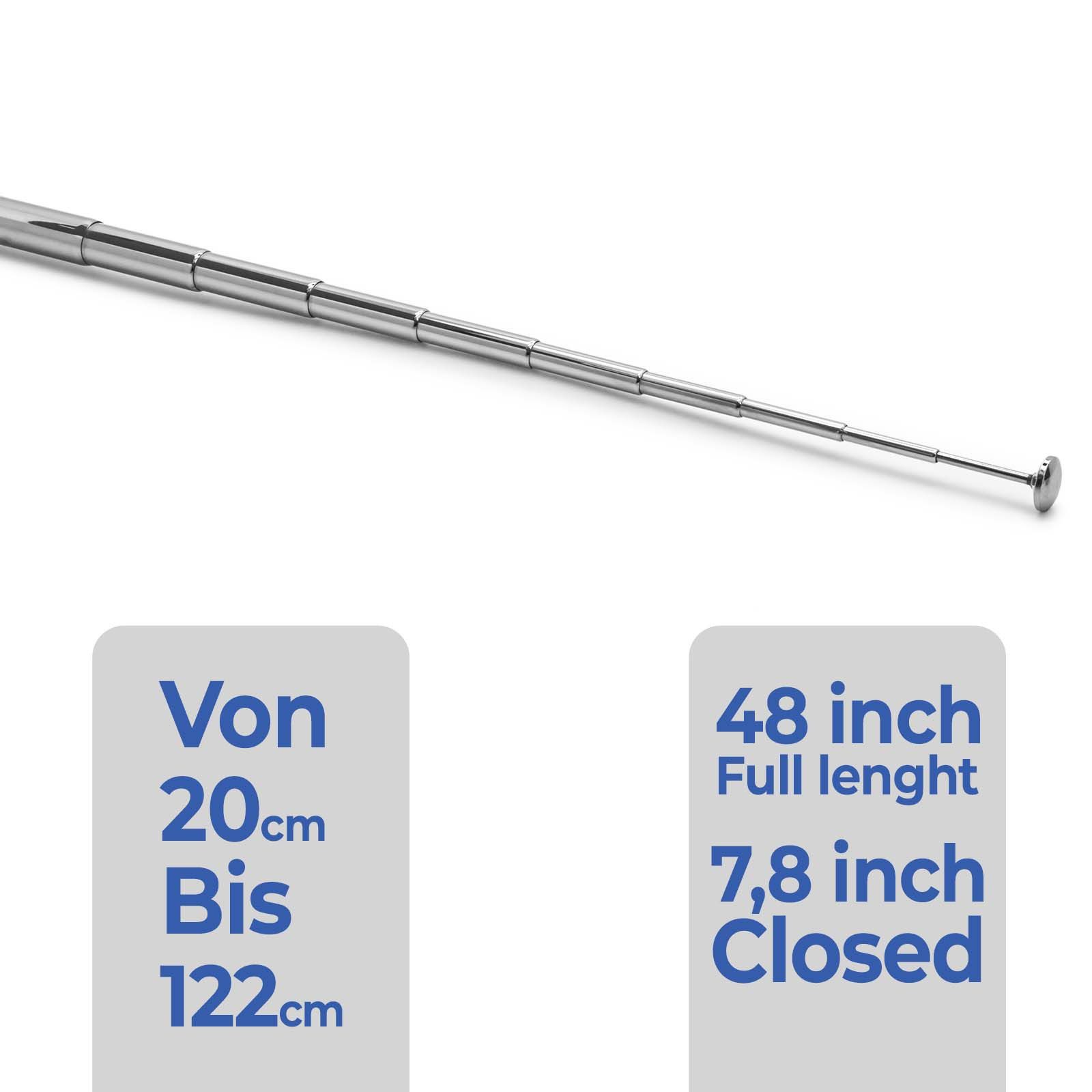Adapter Universe 120cm Teleskop Antenne Ersatz F Stecker DAB UKW Radio FM AM Auto Audio Stabantenne – Bild 3 von 3