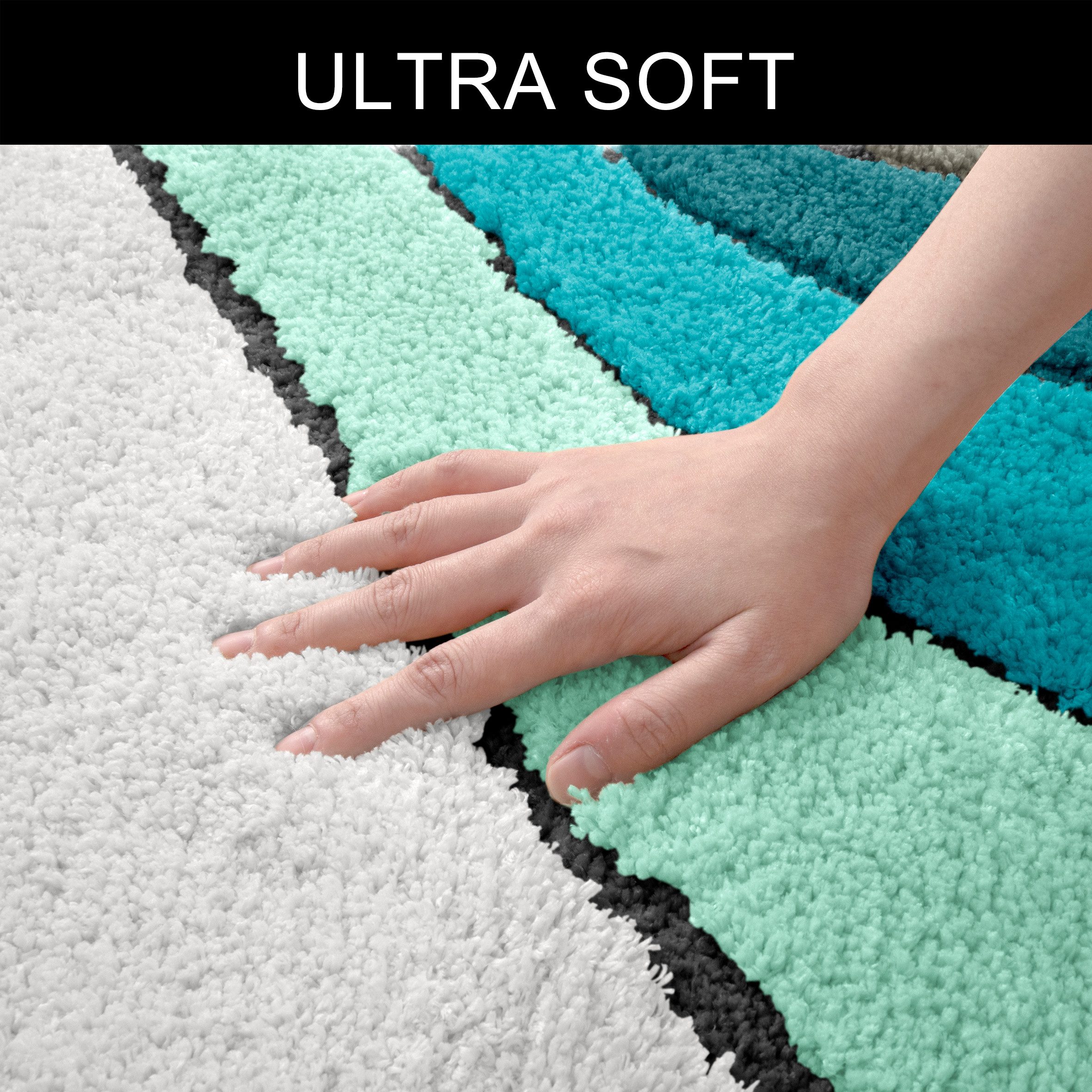 OTTO home Badematte Josie, Badvorleger, Badezimmer Teppich, Höhe 20 mm, rutschhemmend beschichtet, fußbodenheizungsgeeignet, schnell trocknend, strapazierfähig, Polyester, rechteckig, Badteppich, Badematten, rechteckig, rund & als 3-tlg. Set erhältlich