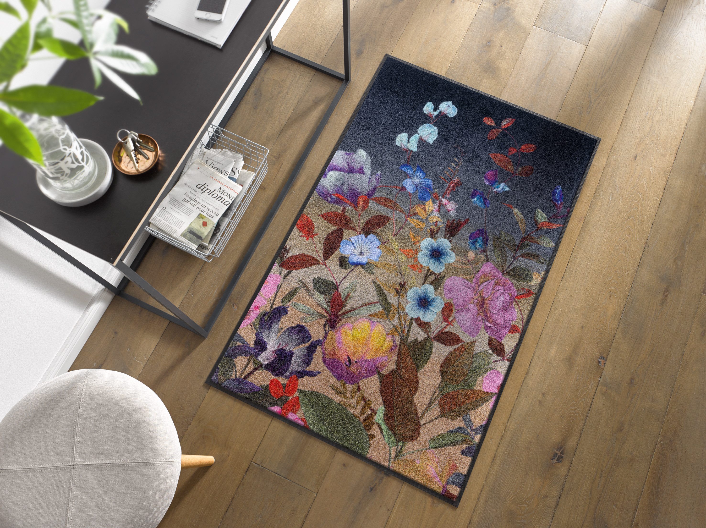 wash+dry by Kleen-Tex Teppich Midnight Blooms, rechteckig, Höhe: 7 mm günstig online kaufen