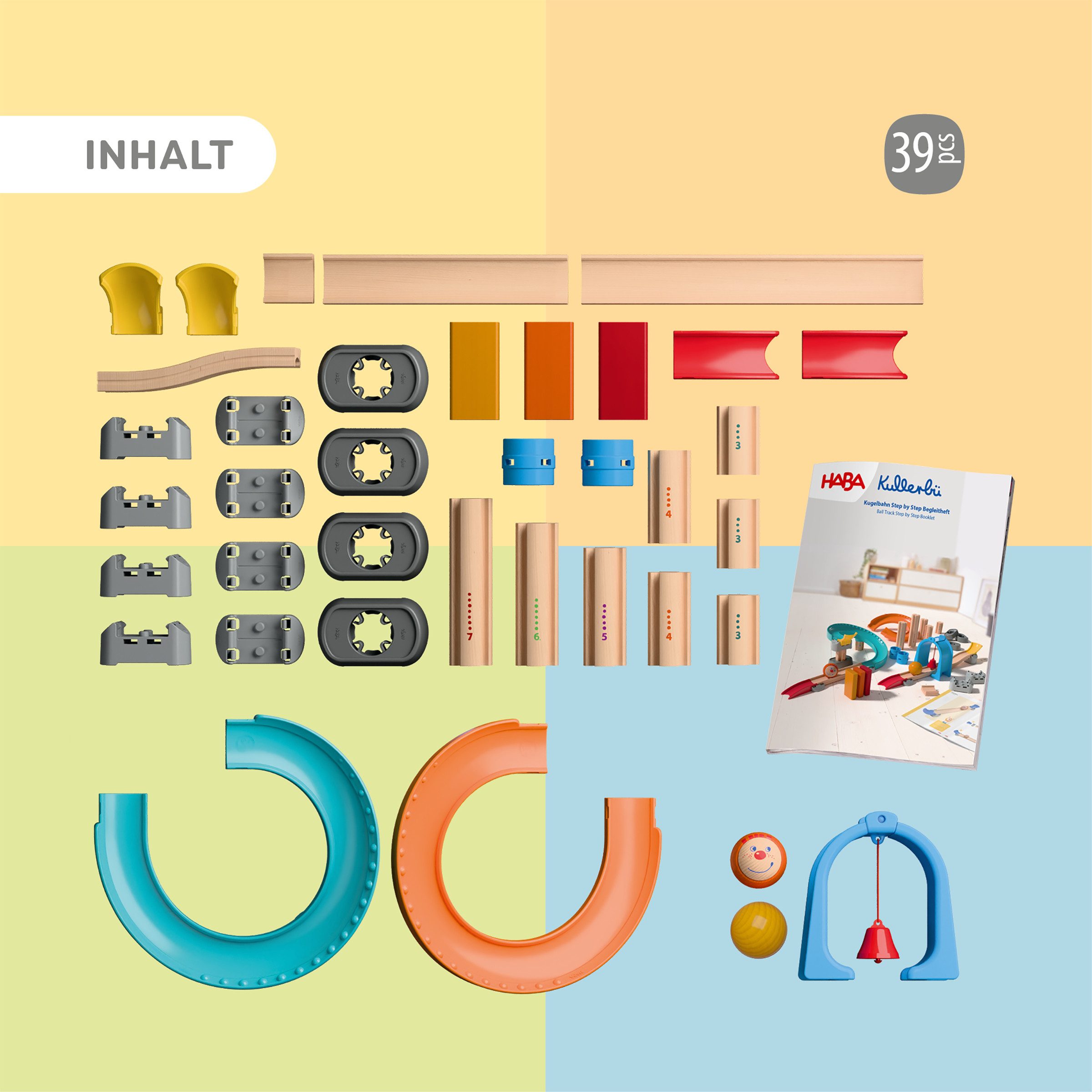 Haba Kugelbahn Kullerbü - Step-By-Step, (39-tlg)