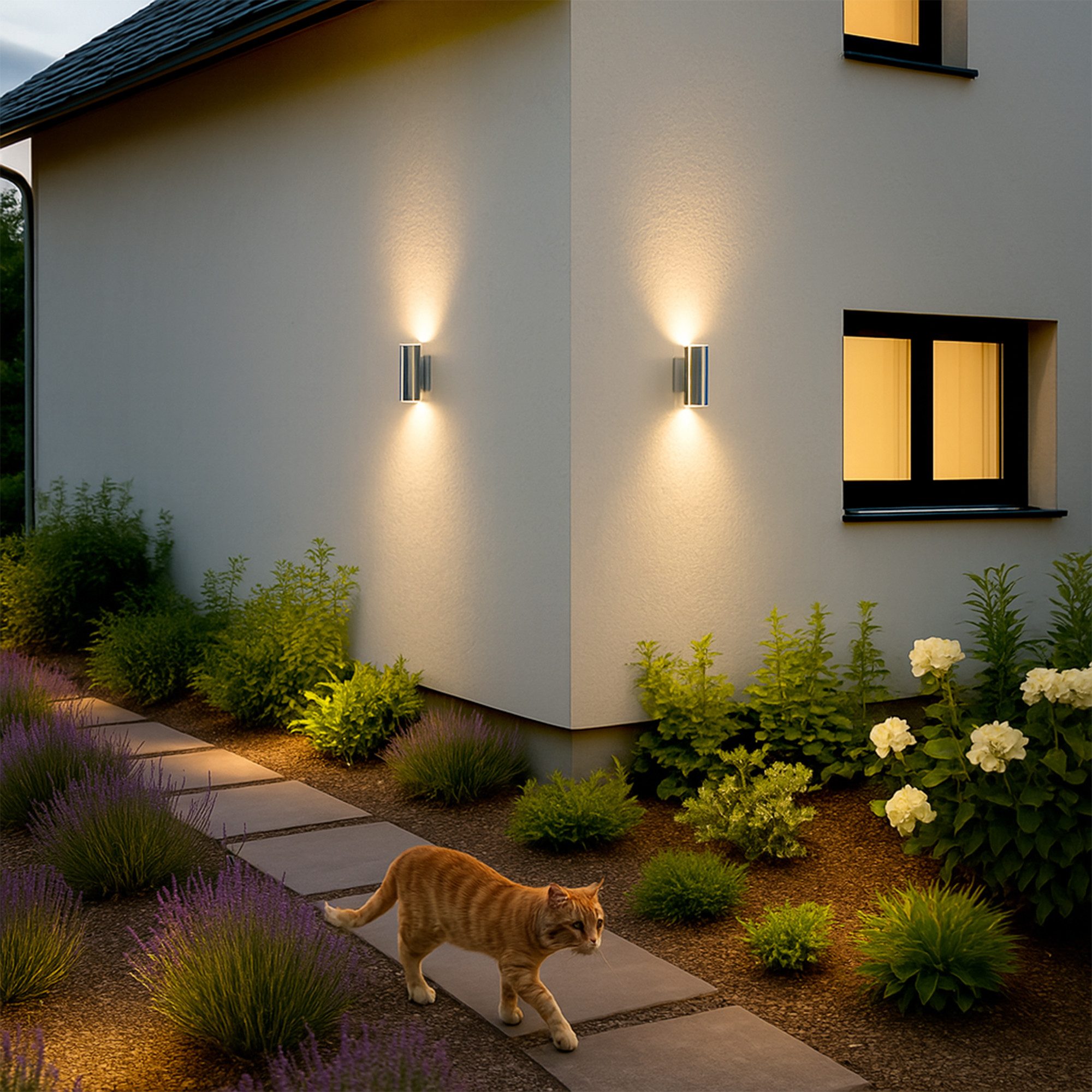 SSC-LUXon LED Außen-Wandleuchte LED Wandleuchte TIRA Edelstahl Up & Down IP günstig online kaufen