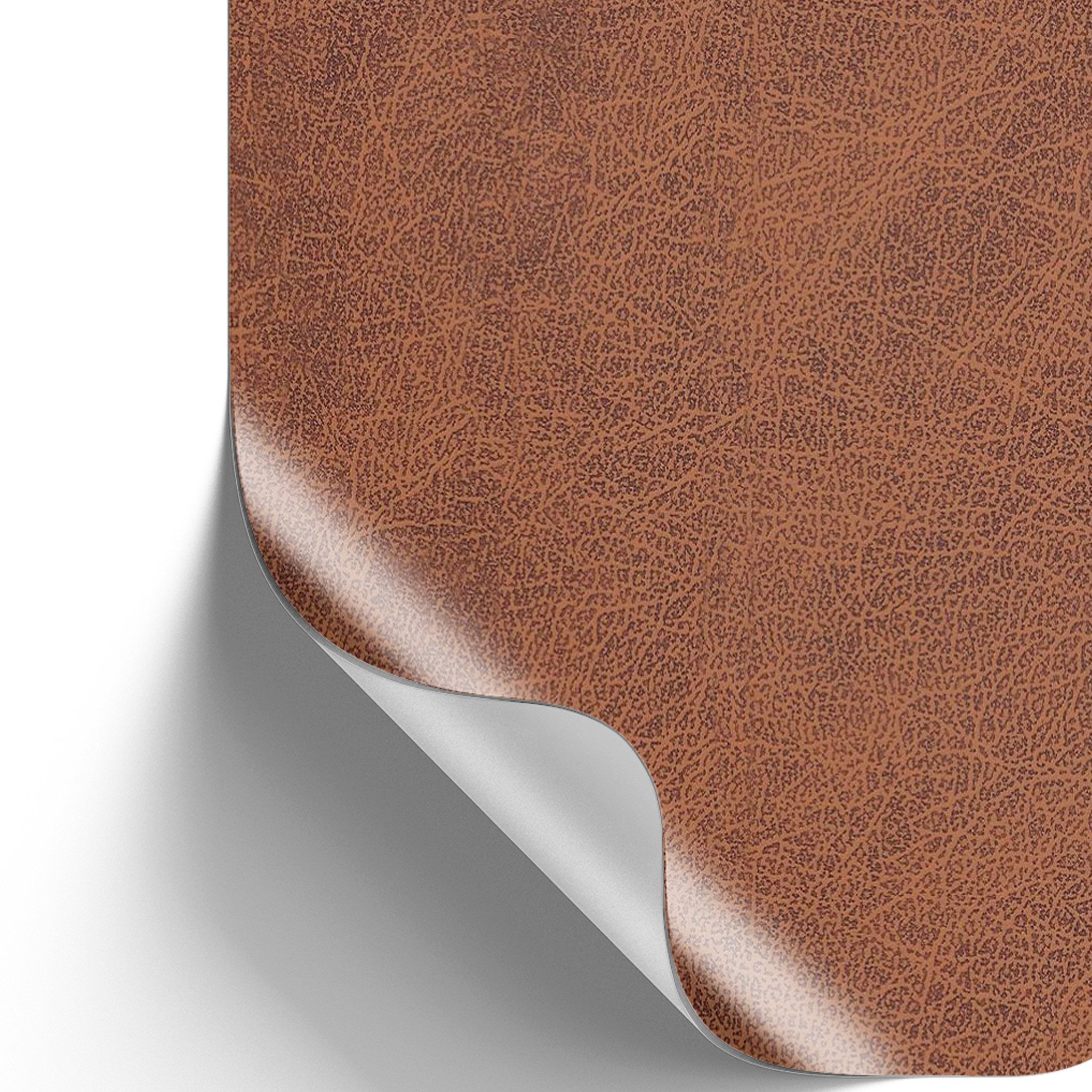 d-c-fix Möbelfolie 5,18€/qm Dekofolie selbstklebend Lederoptik Klebefolie Möbel Küche, Lederfolie 15m x 90cm - Feucht abwischbar & rückstandslos entfernbar