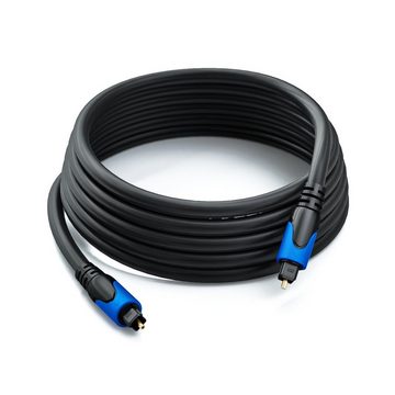 deleyCON deleyCON 5m Toslink Kabel - Optisches Digital Audio Kabel - LWL SPDIF Optisches-Kabel