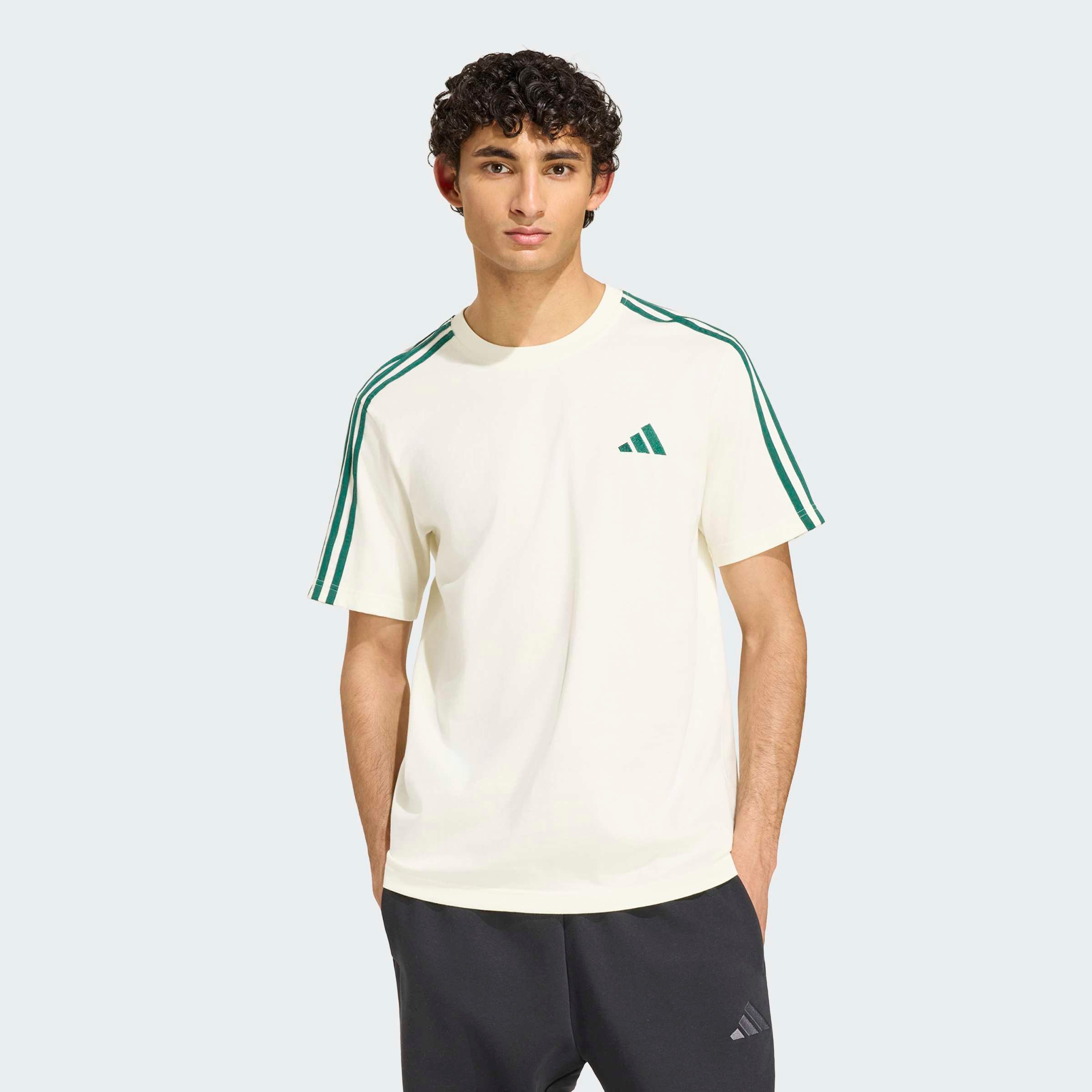 adidas Sportswear T-Shirt ESSENTIALS 3-STREIFEN SINGLE JERSEY LEFT CHEST BRANDED