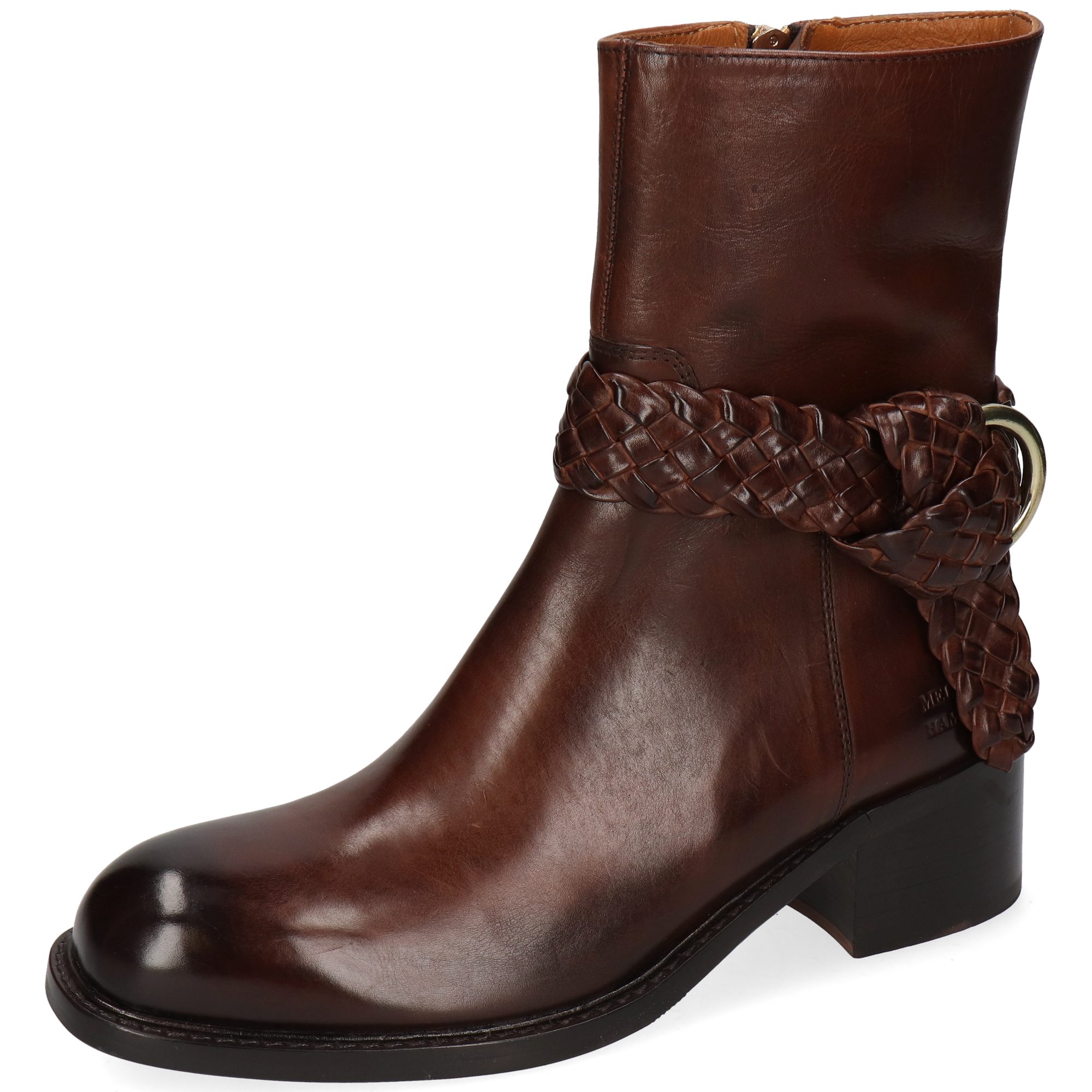 Melvin & Hamilton Shay 10 Leder-Stiefeletten für Damen Stiefelette Block-Absatz, Echtes Leder, Vegetabile Gerbung